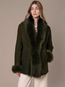 Celtic & Co. Toscana Trim Sheepskin Jacket, Black Olive, Black Olive