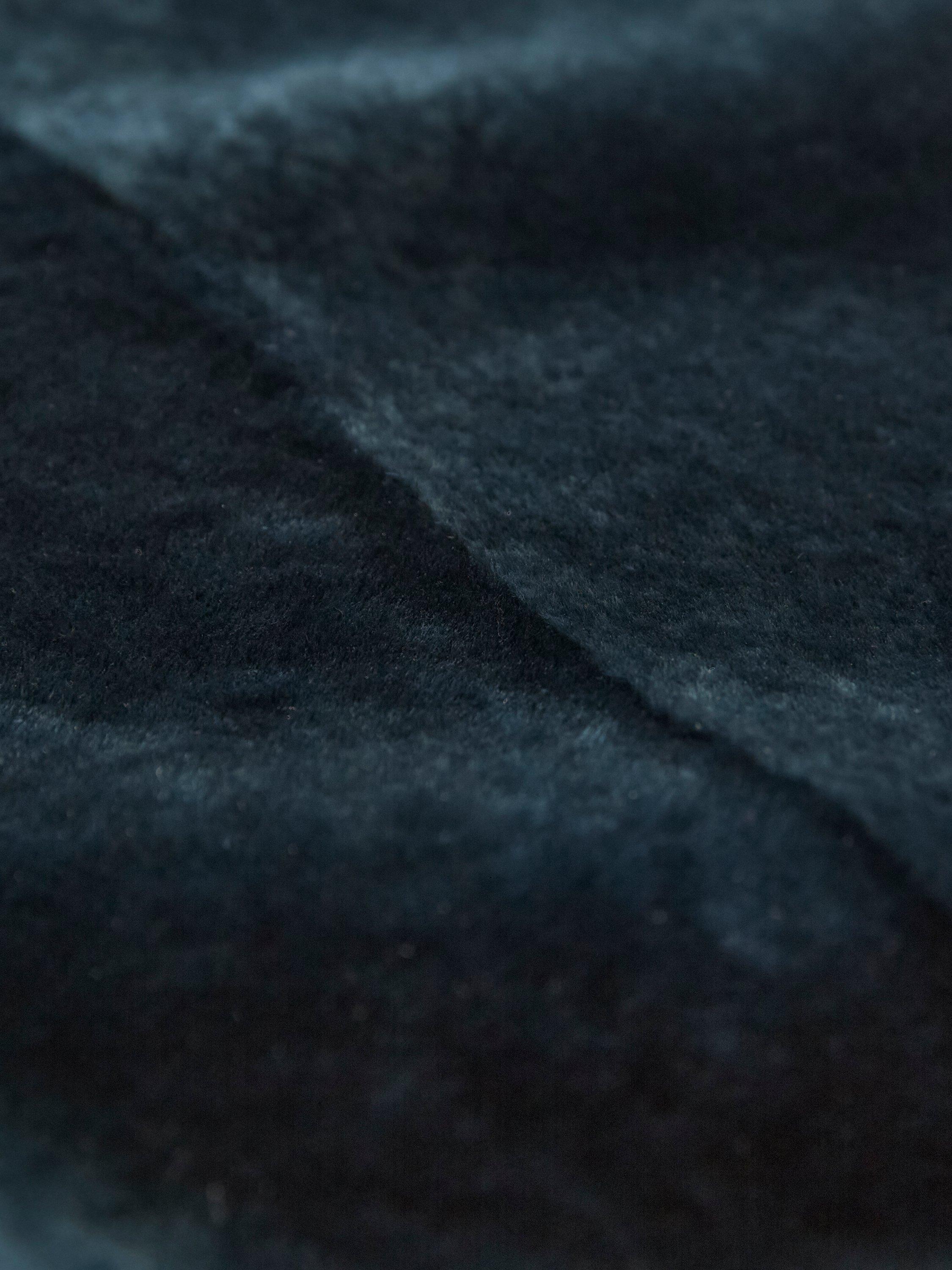 Product image 9 of 10, which shows Celtic & Co. Cocoon Sheepskin Coat, Dark Icelandic Blue, 8