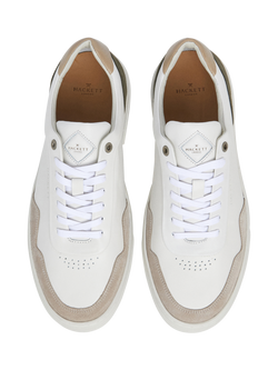 Hackett London Lace Up Leather Trainers - view 2, Caramel Beige