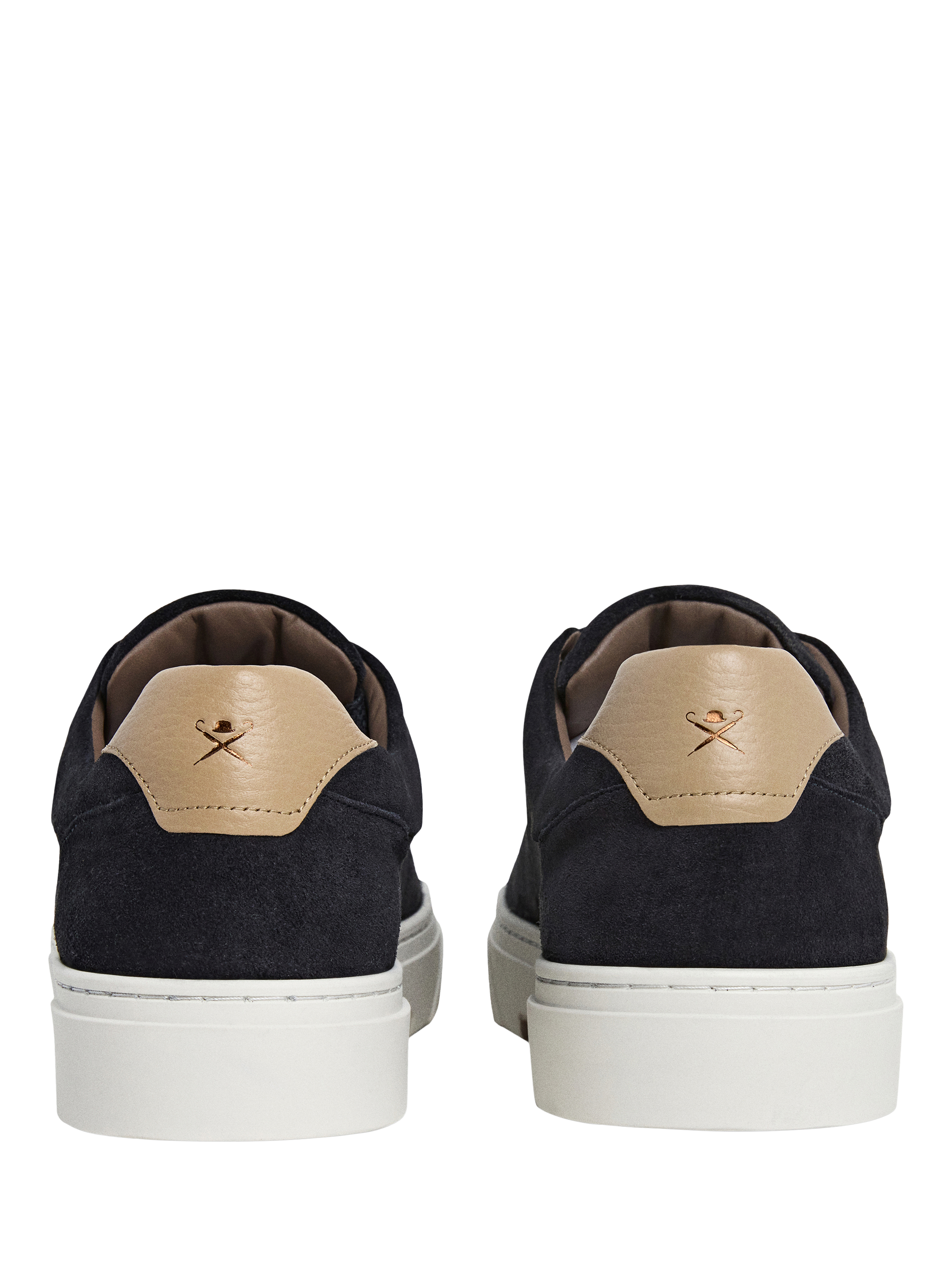 Product image 4 of 6, which shows Hackett London Lace Up Suede Trainers, Navy, 11