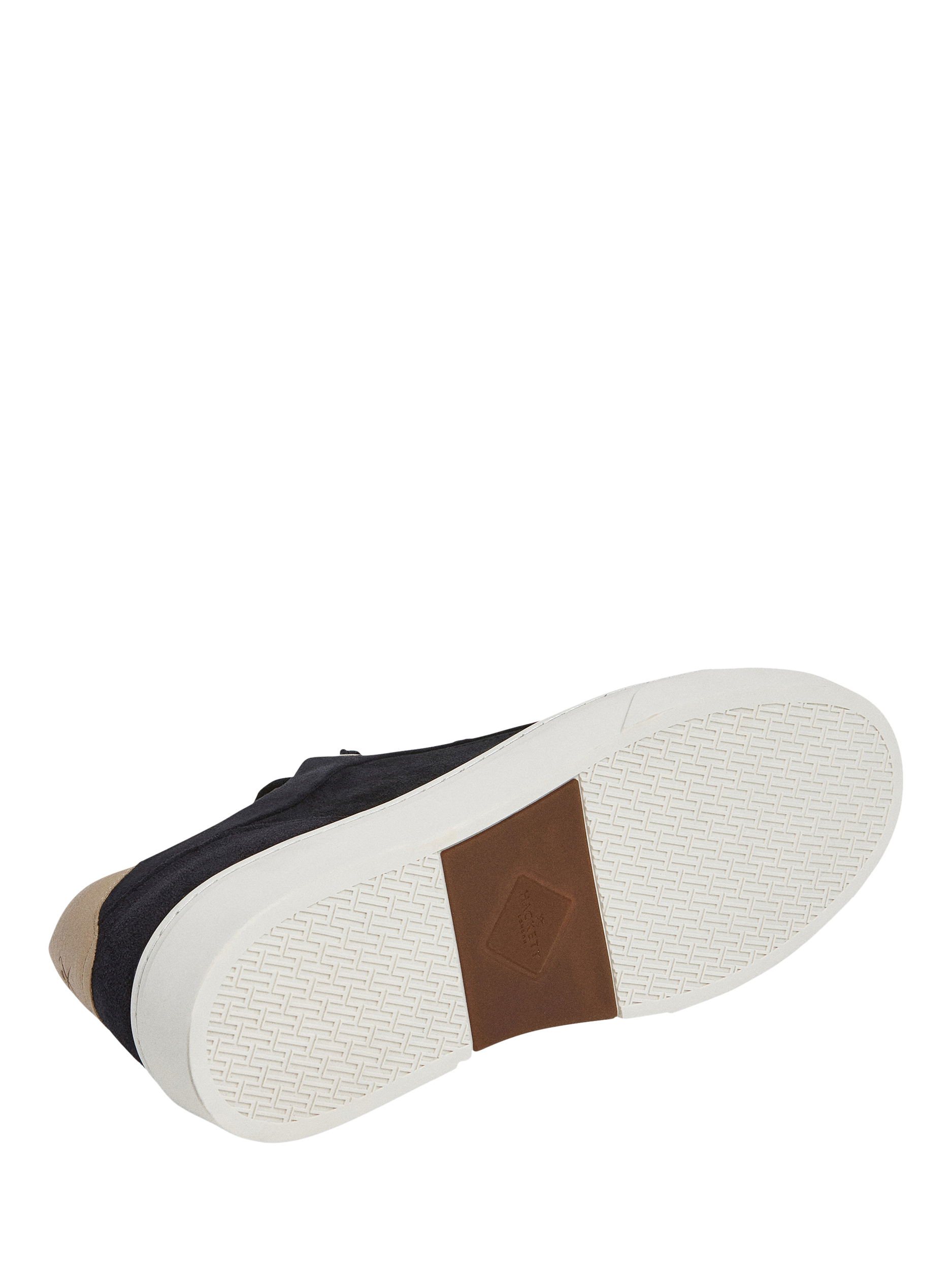 Product image 6 of 6, which shows Hackett London Lace Up Suede Trainers, Navy, 11