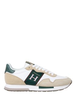 Hackett London Keston Tape Lace Up Trainers, Off White/Multi, Off White/Multi