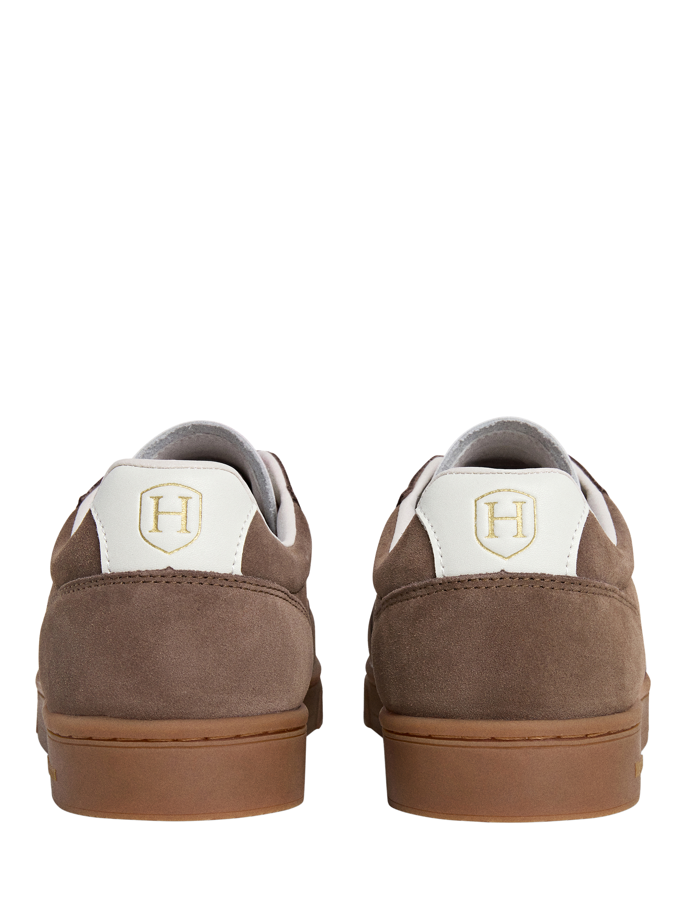 Product image 4 of 6, which shows Hackett London Harper League Lace Up Suede Trainers, Mud Brown, 6