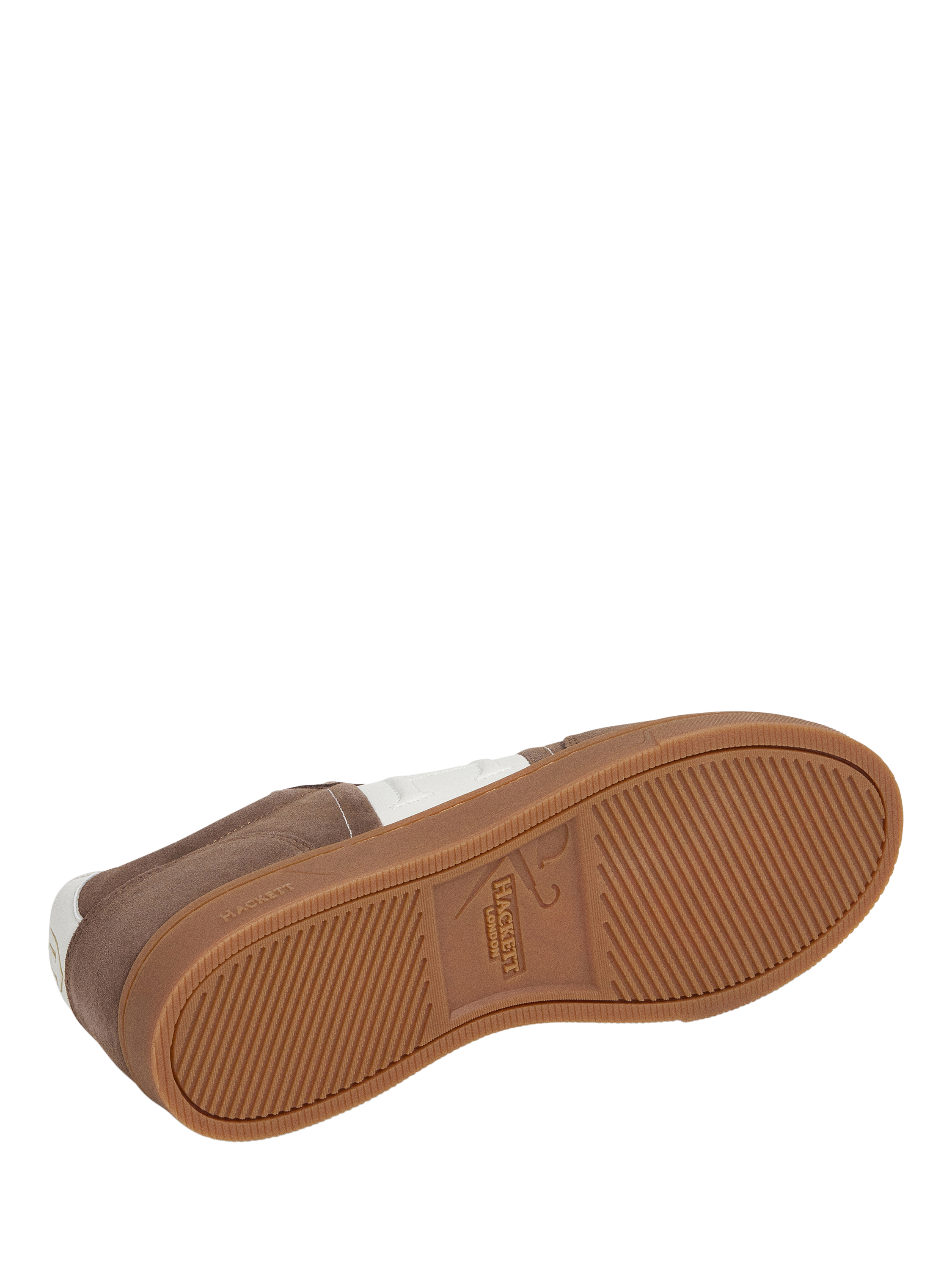 Product image 6 of 6, which shows Hackett London Harper League Lace Up Suede Trainers, Mud Brown, 6