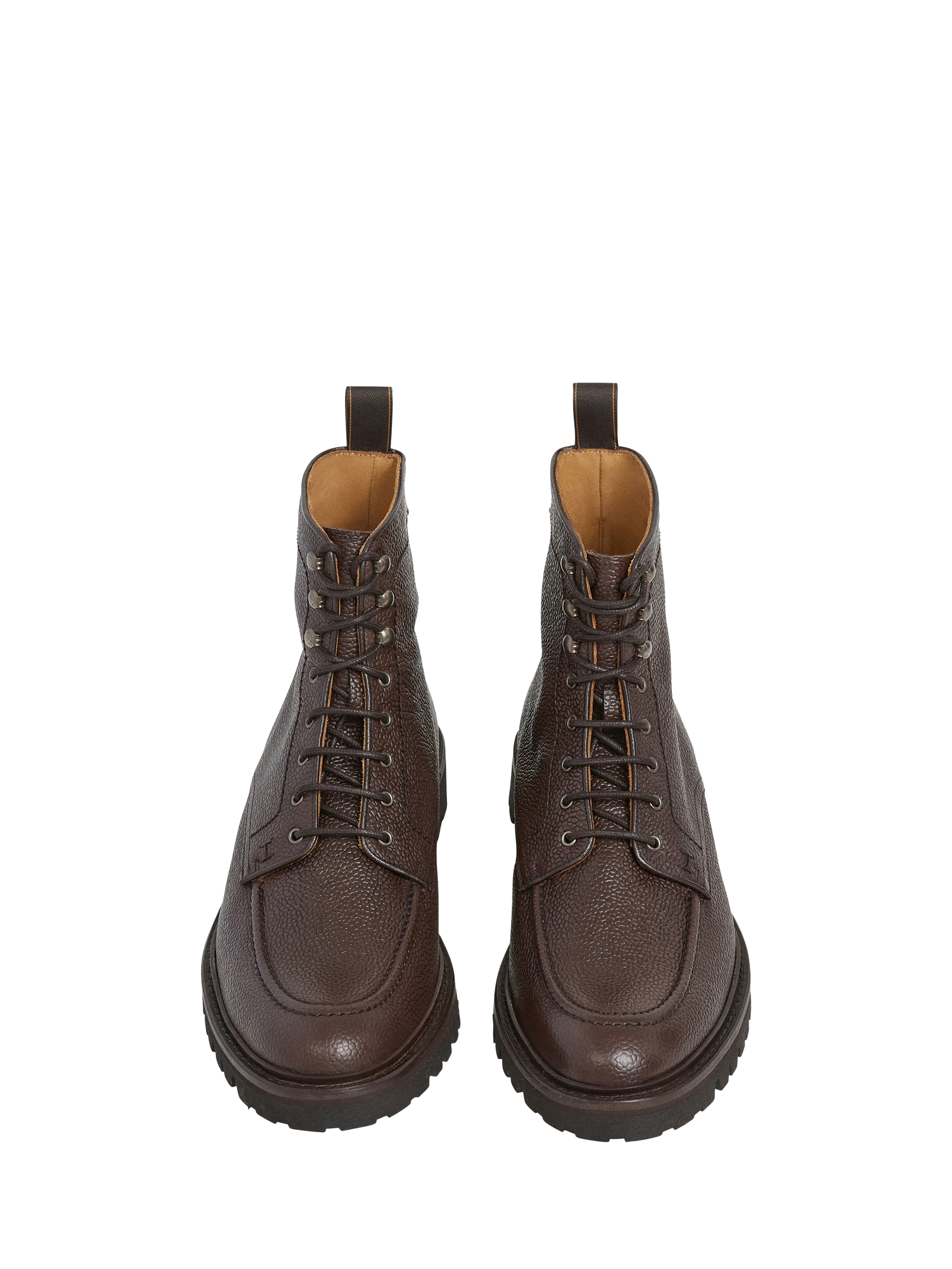 Product image 2 of 6, which shows Hackett London Lace Up Leather Ankle Boots, Dark Mocca Brown, 12