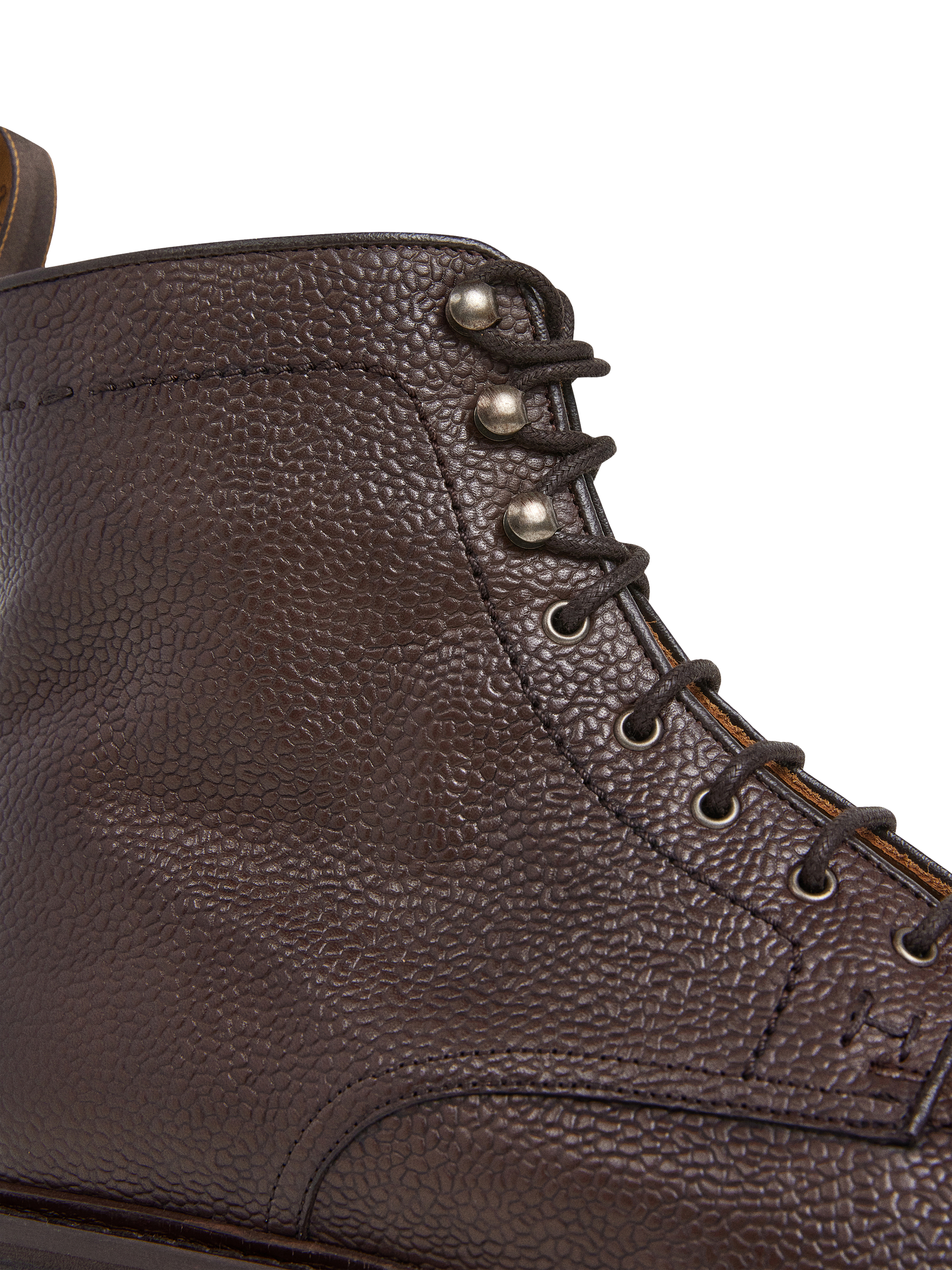 Product image 5 of 6, which shows Hackett London Lace Up Leather Ankle Boots, Dark Mocca Brown, 12