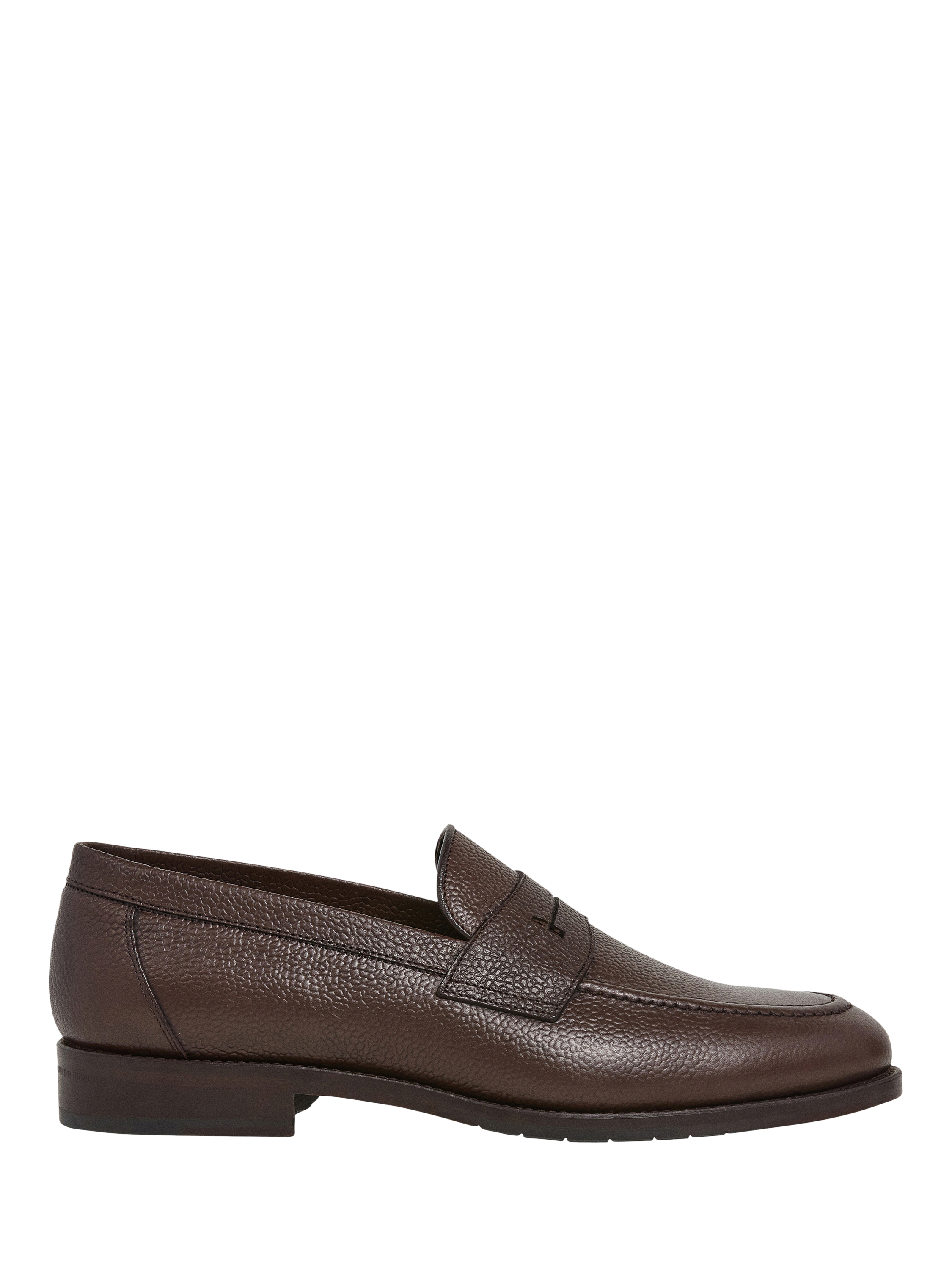 Product image 1 of 6, which shows Hackett London Leather Loafers, Dark Mocca Brown, 6