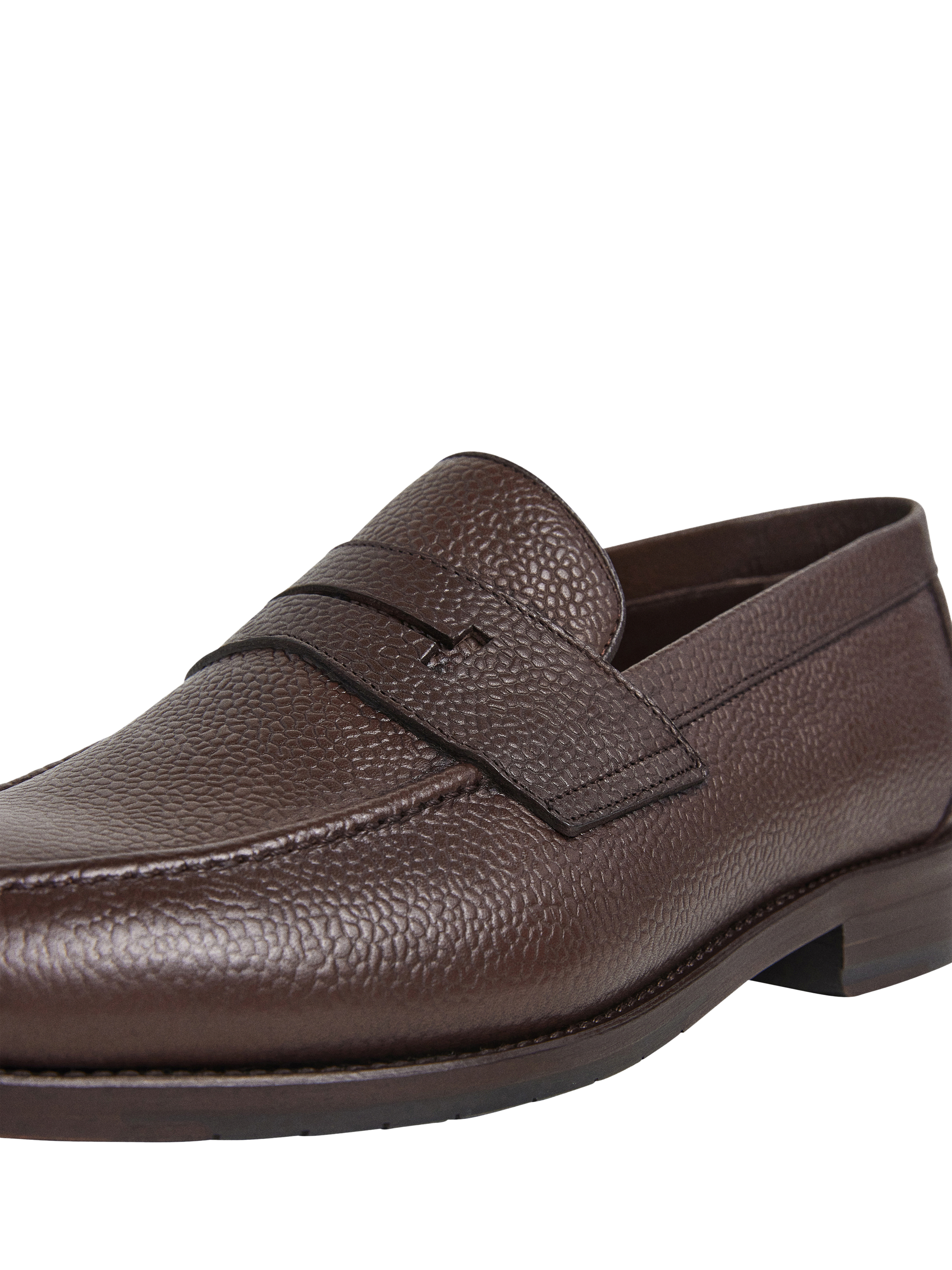 Product image 5 of 6, which shows Hackett London Leather Loafers, Dark Mocca Brown, 6