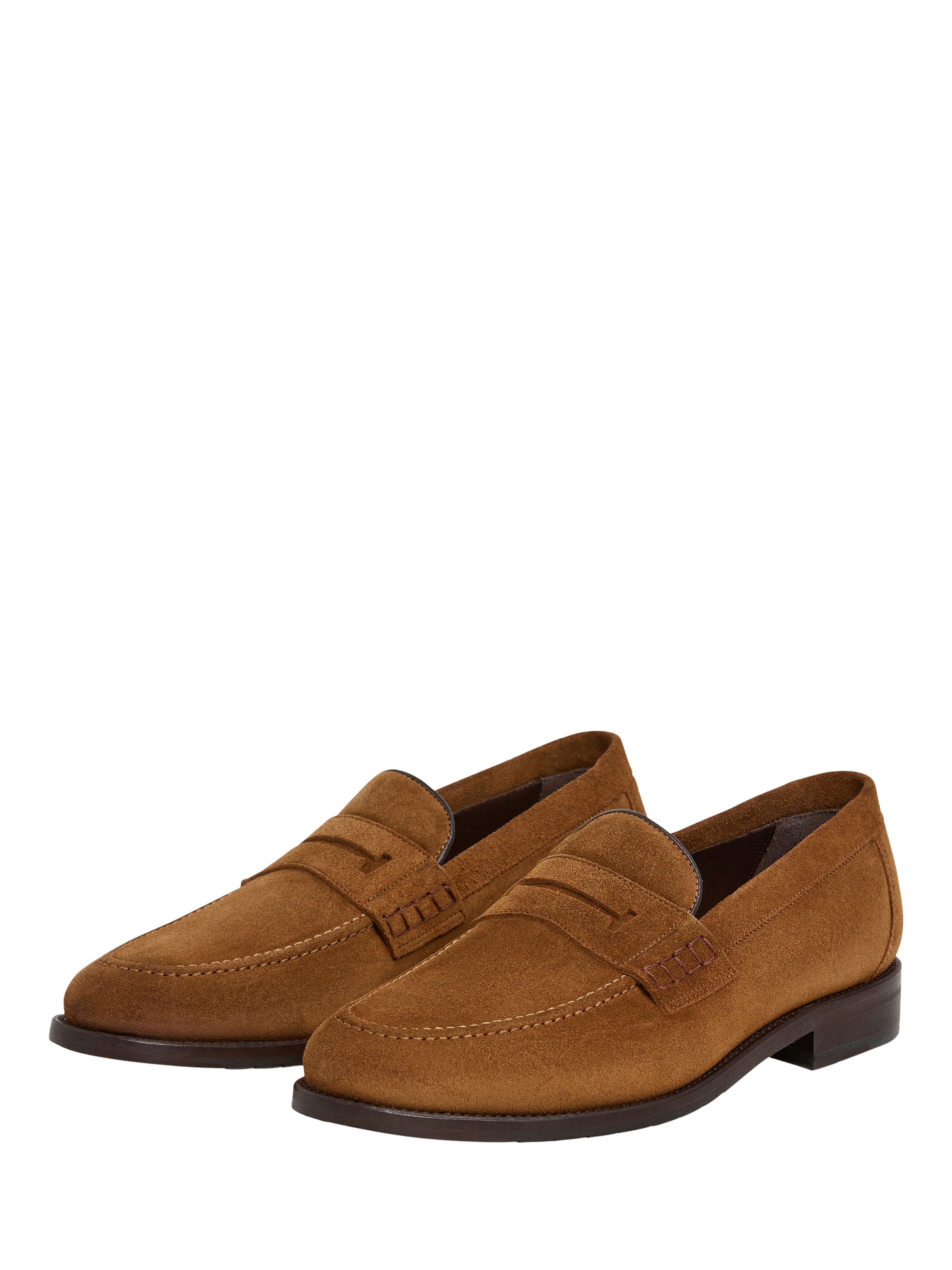 Product image 3 of 6, which shows Hackett London Suede Loafers, Tobacco Brown, 12