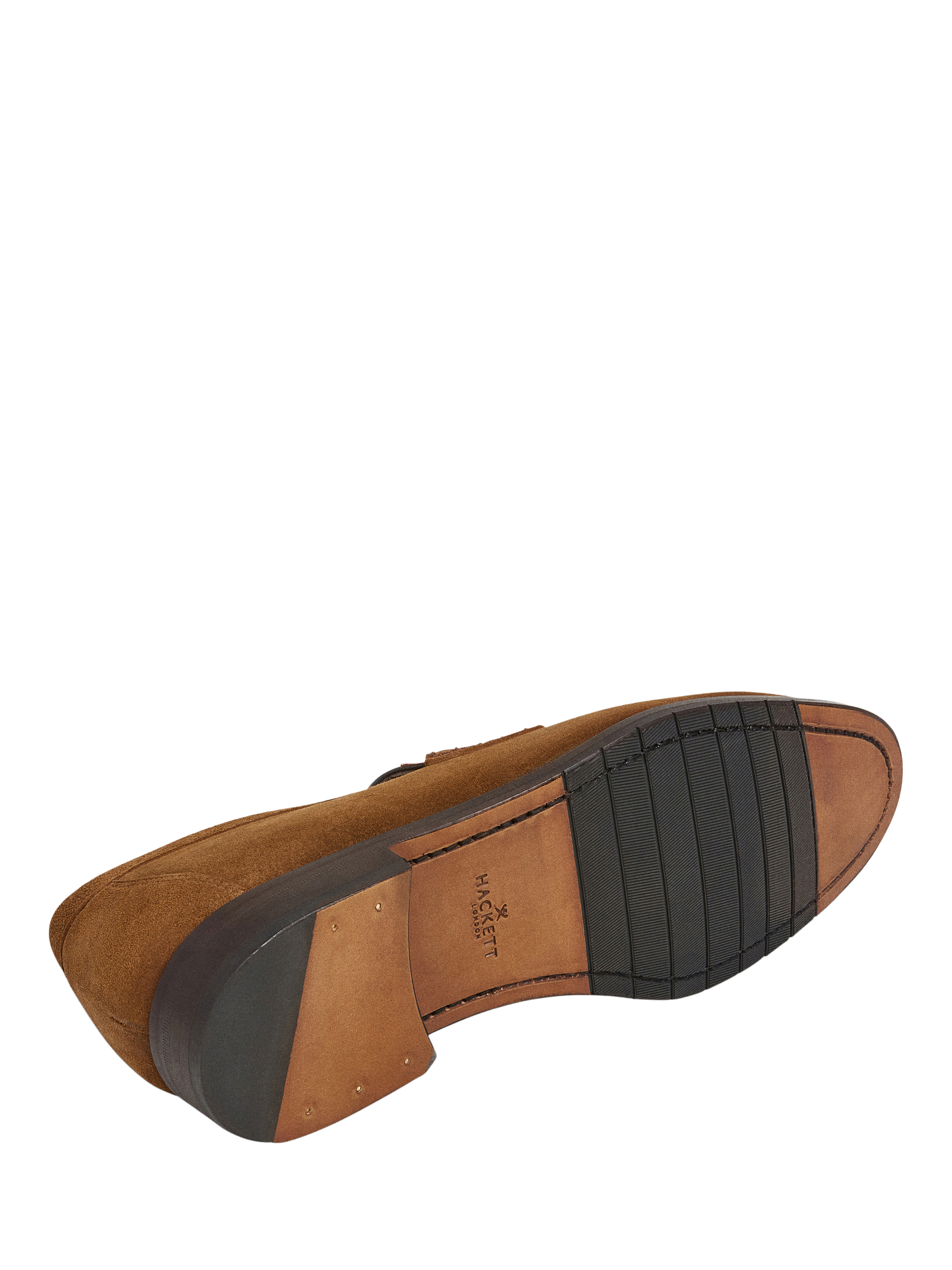 Product image 6 of 6, which shows Hackett London Suede Loafers, Tobacco Brown, 12