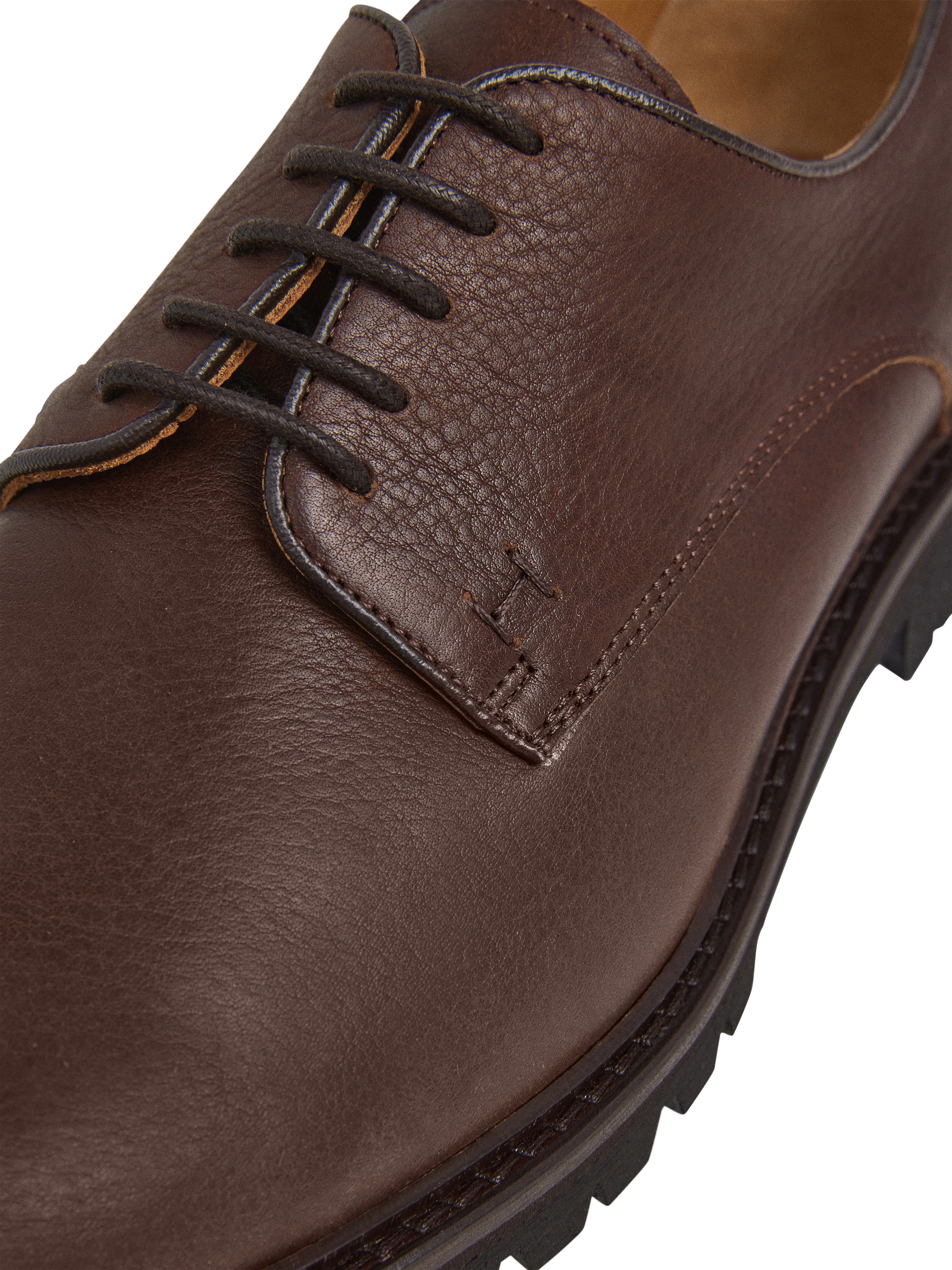 Product image 5 of 6, which shows Hackett London Leather Derby Shoes, Conker Brown, 12
