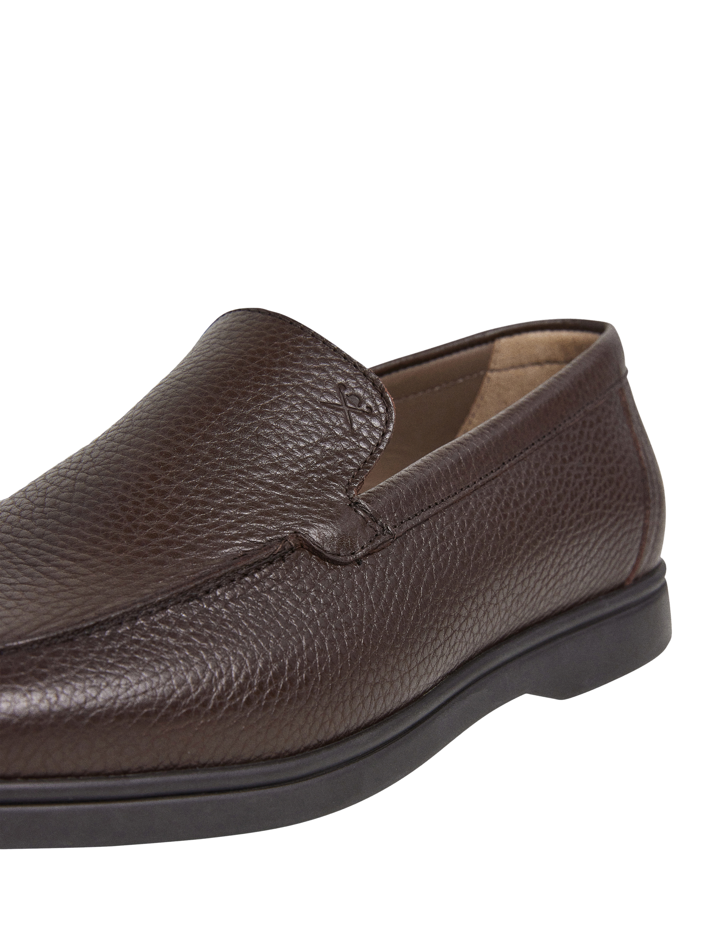 Product image 5 of 6, which shows Hackett London Minimalist Leather Loafers, Dark Mocca Brown, 11