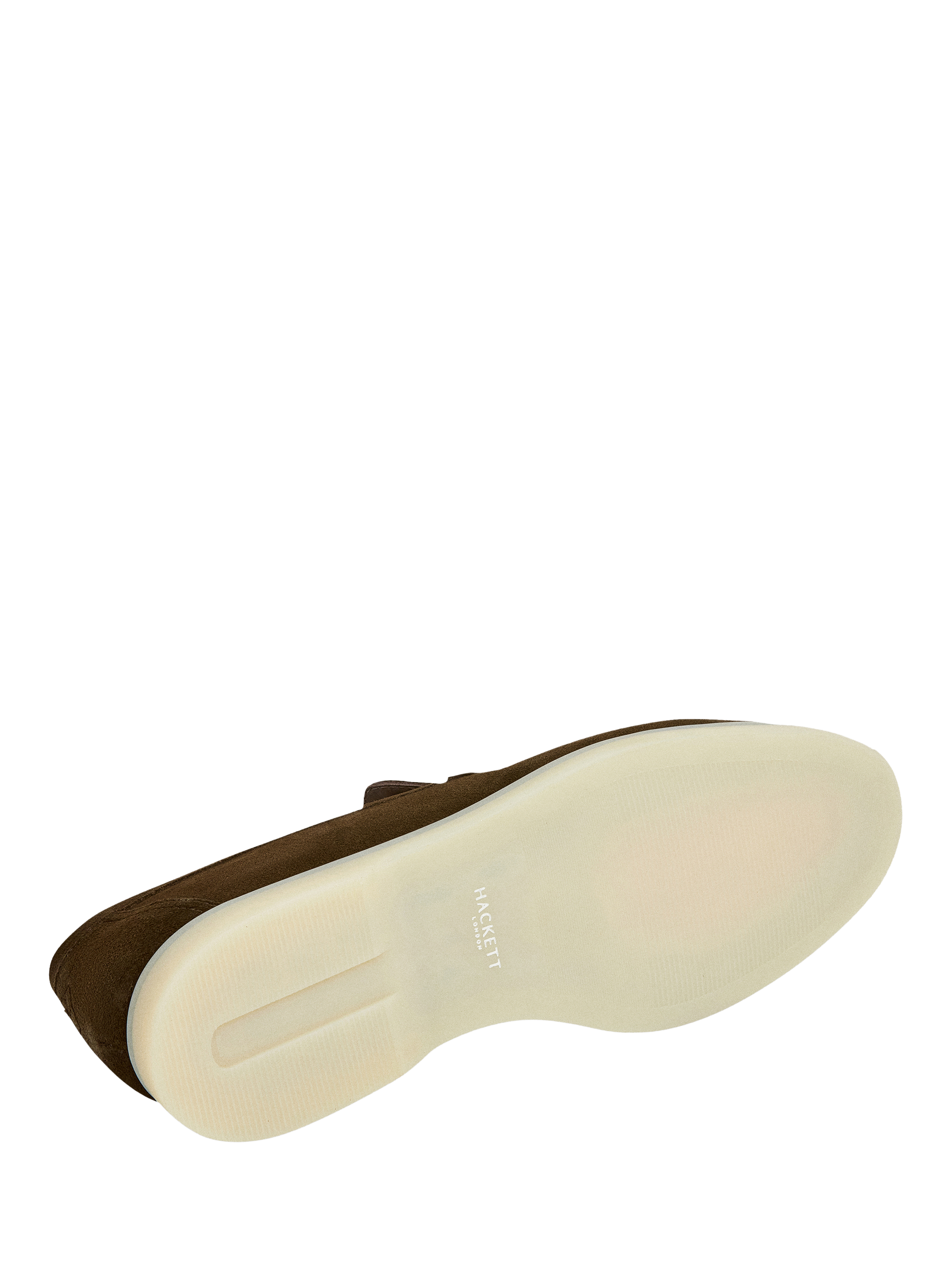 Product image 6 of 6, which shows Hackett London Suede Moccasins, Grey Green, 11