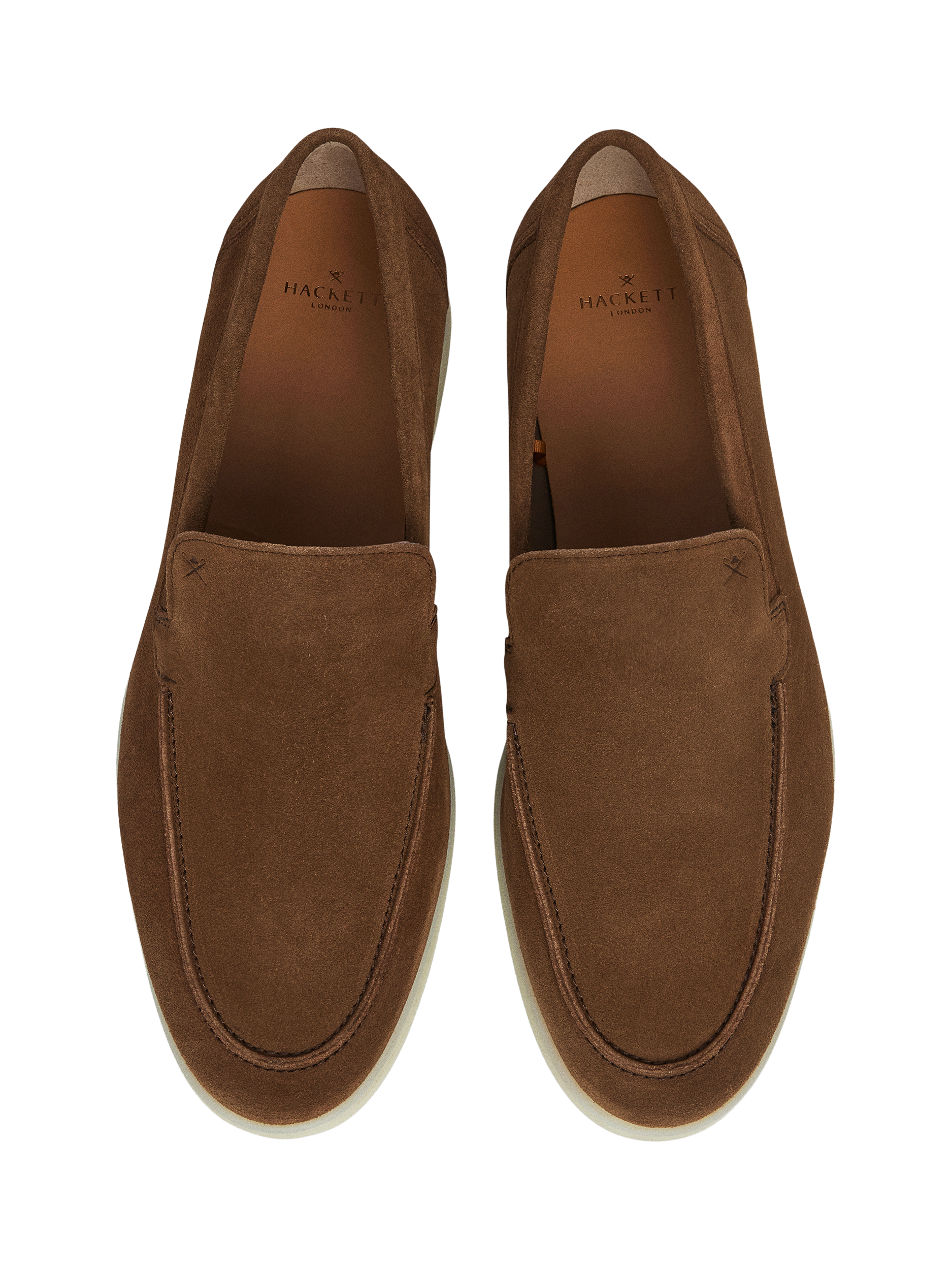 Product image 2 of 6, which shows Hackett London Suede Moccasins, Brown, 11