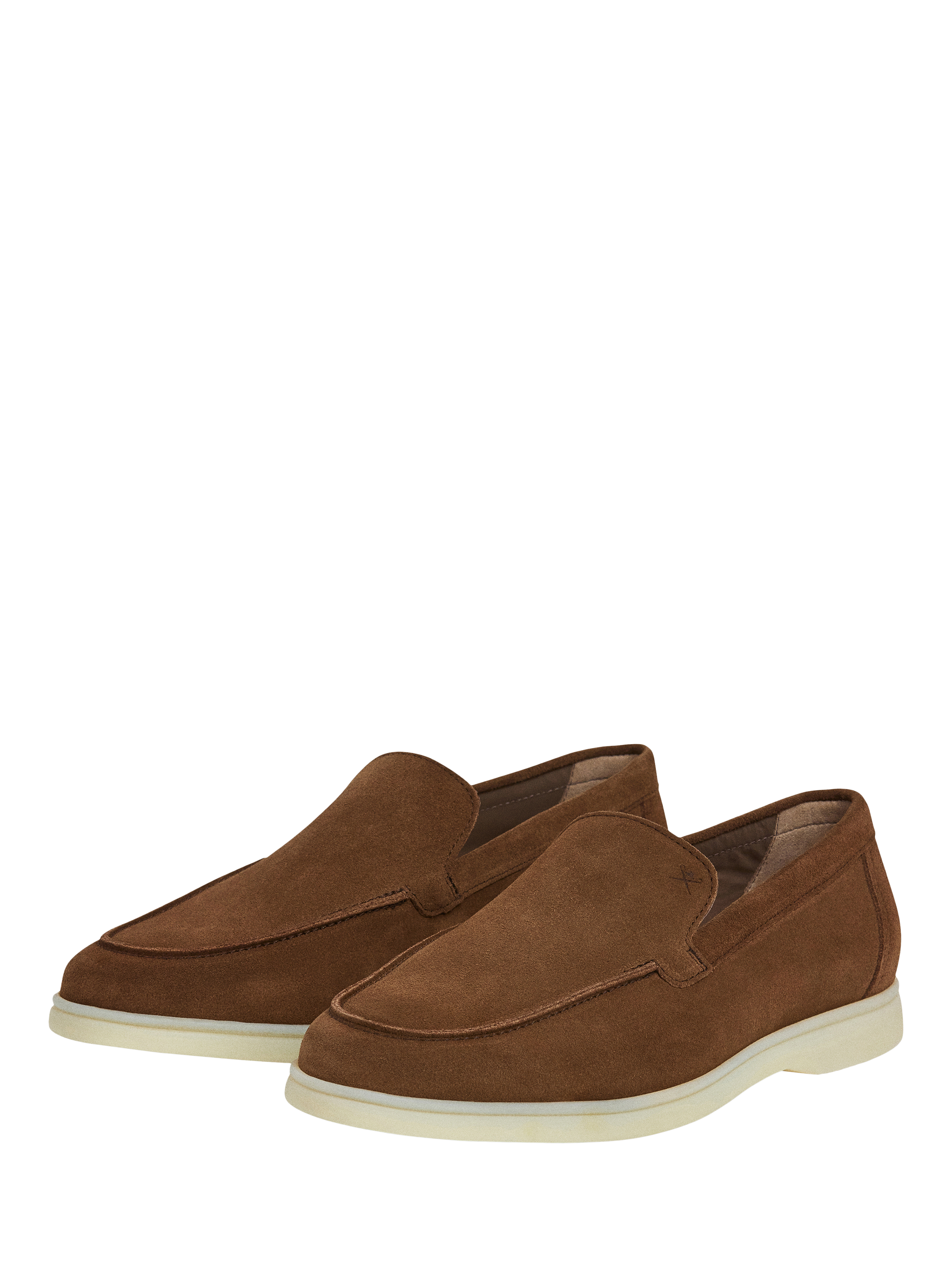 Product image 3 of 6, which shows Hackett London Suede Moccasins, Brown, 11