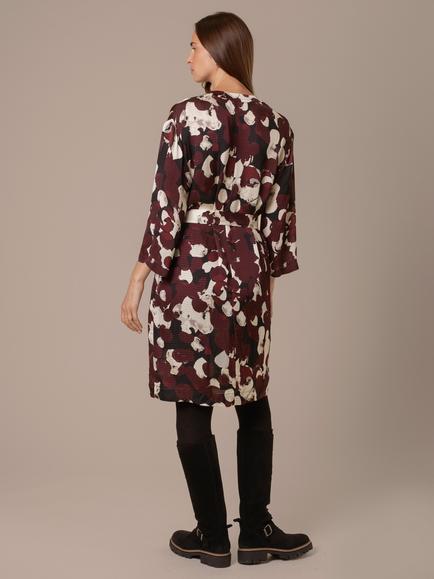 Celtic & Co. Drape Abstract Spot Dress, Multi - view 2, Multi