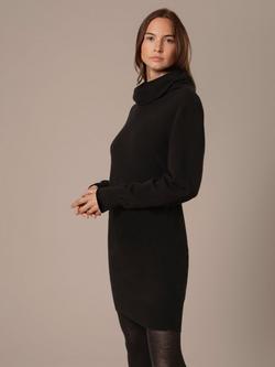 Celtic & Co. Slouchy Pure Wool Jumper Dress, Black, Black