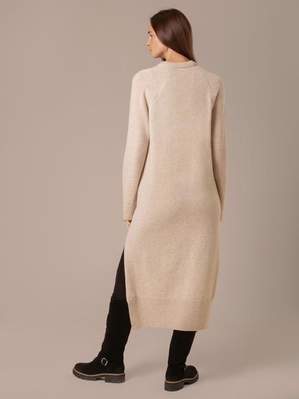 Celtic & Co. Slouch Pure Wool Jumper Dress, Oatmeal - view 2, Oatmeal