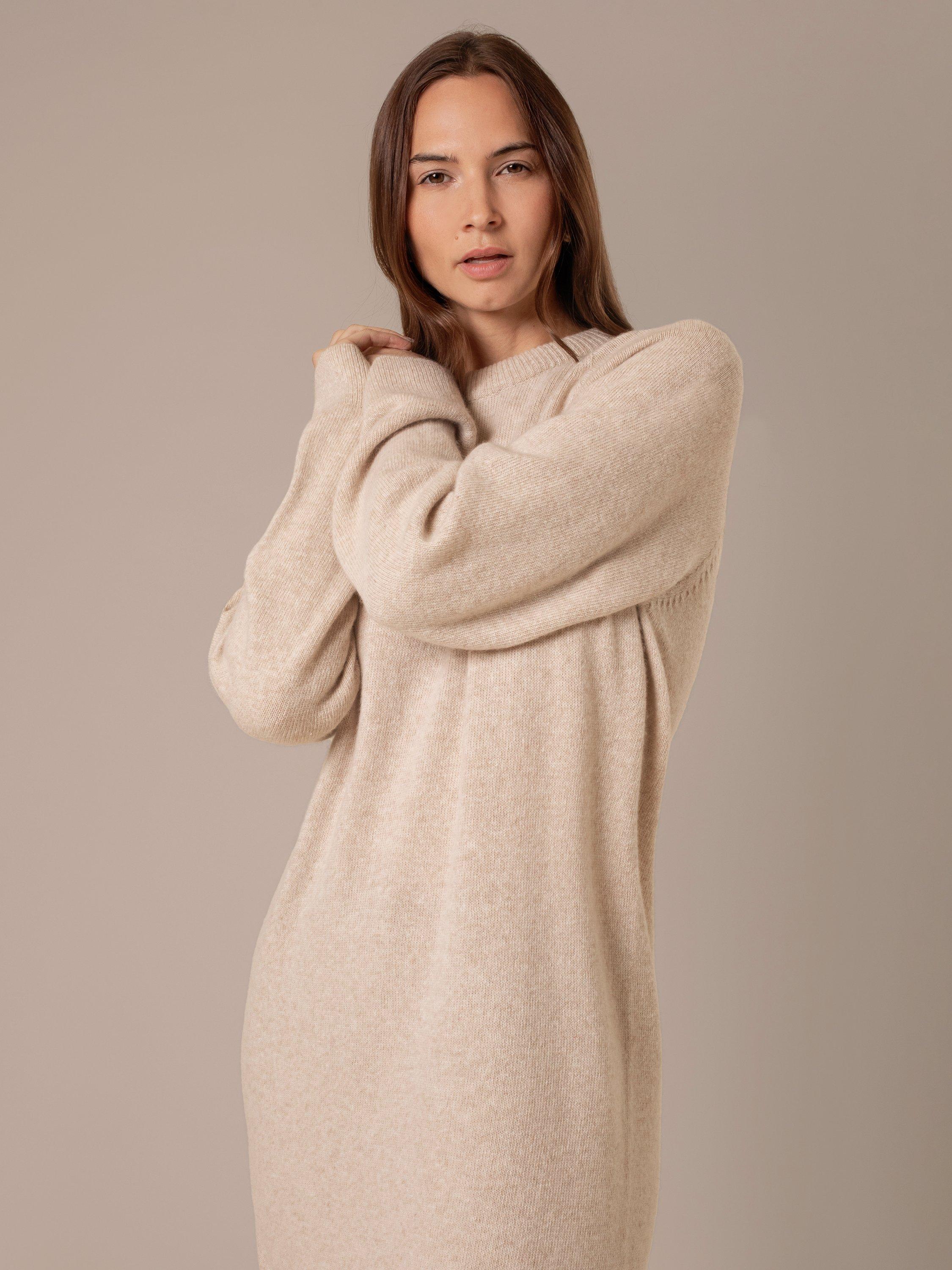 Product image 4 of 8, which shows Celtic & Co. Slouch Pure Wool Jumper Dress, Oatmeal, XS