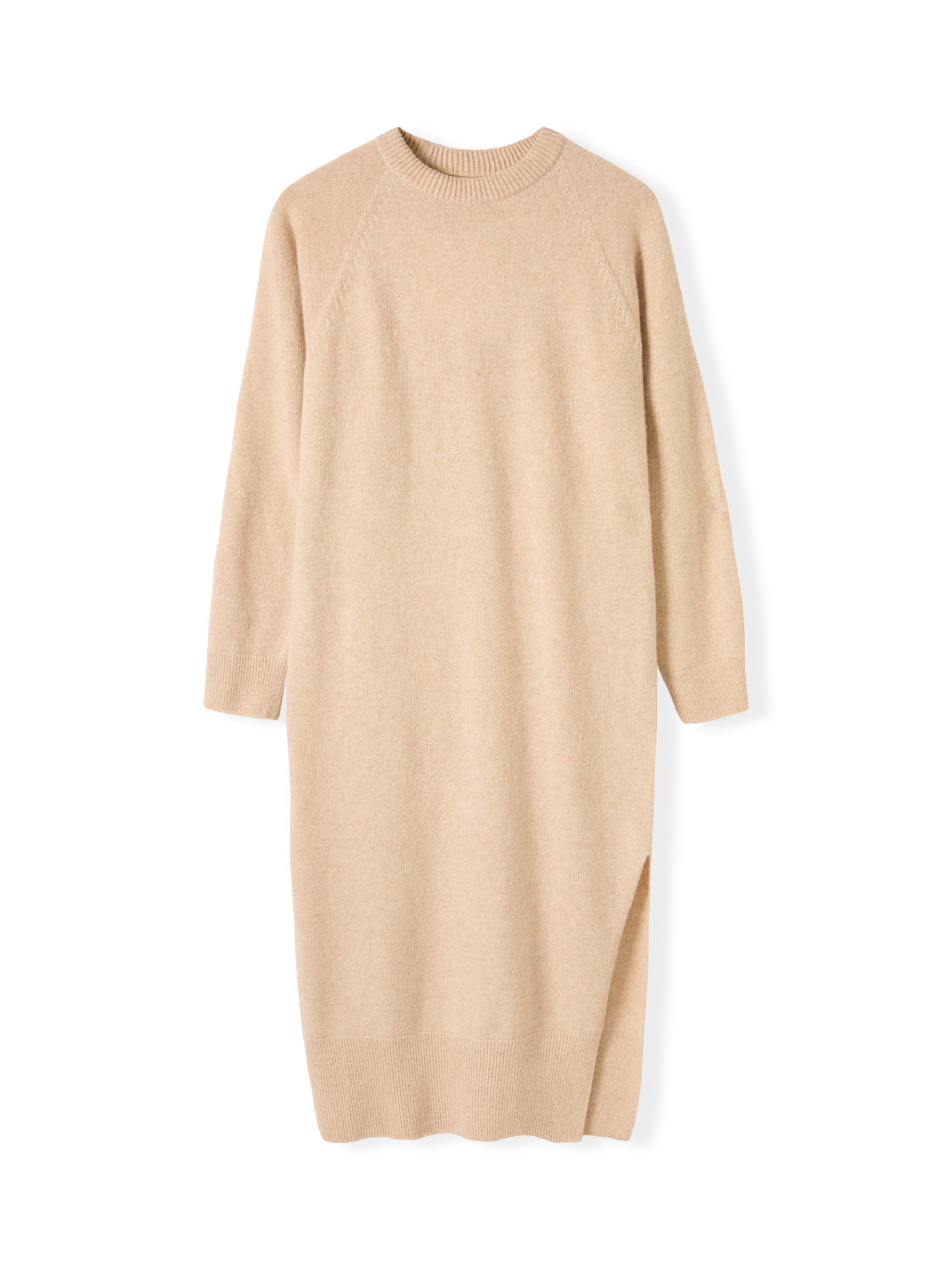 Product image 5 of 8, which shows Celtic & Co. Slouch Pure Wool Jumper Dress, Oatmeal, XS