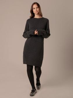 Celtic & Co. Slouch Wool Rich Jumper Dress, Charcoal, Charcoal