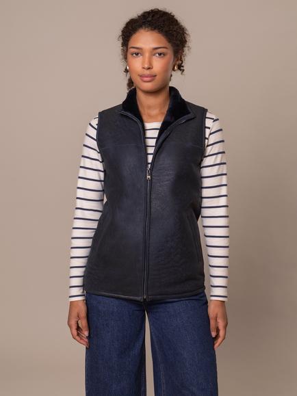 Celtic & Co. Sheepskin Zip-Up Gilet, Sheepskin Bodywarmer