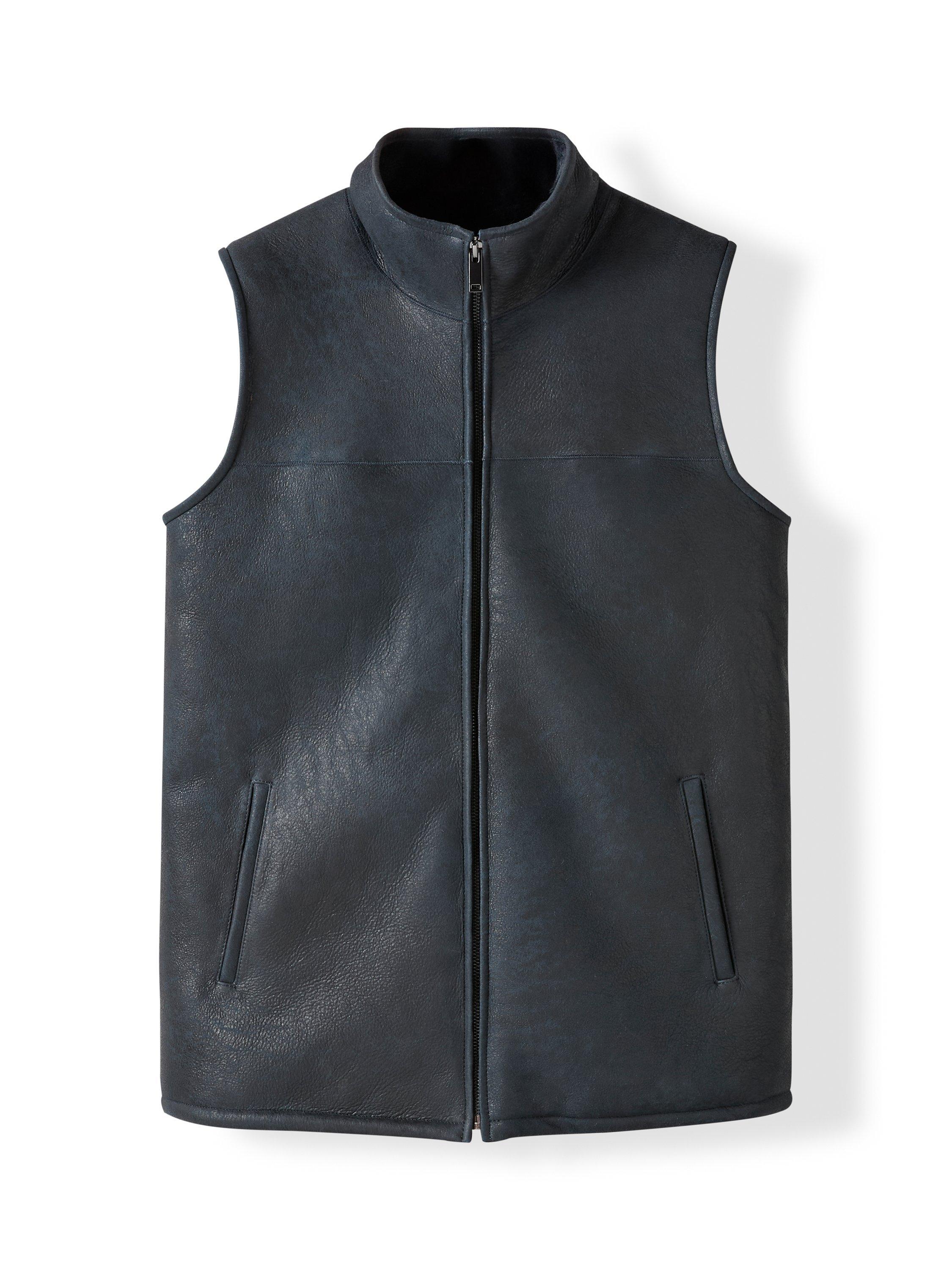 Product image 2 of 8, which shows Celtic & Co. Sheepskin Zip-Up Gilet, Sheepskin Bodywarmer, 8
