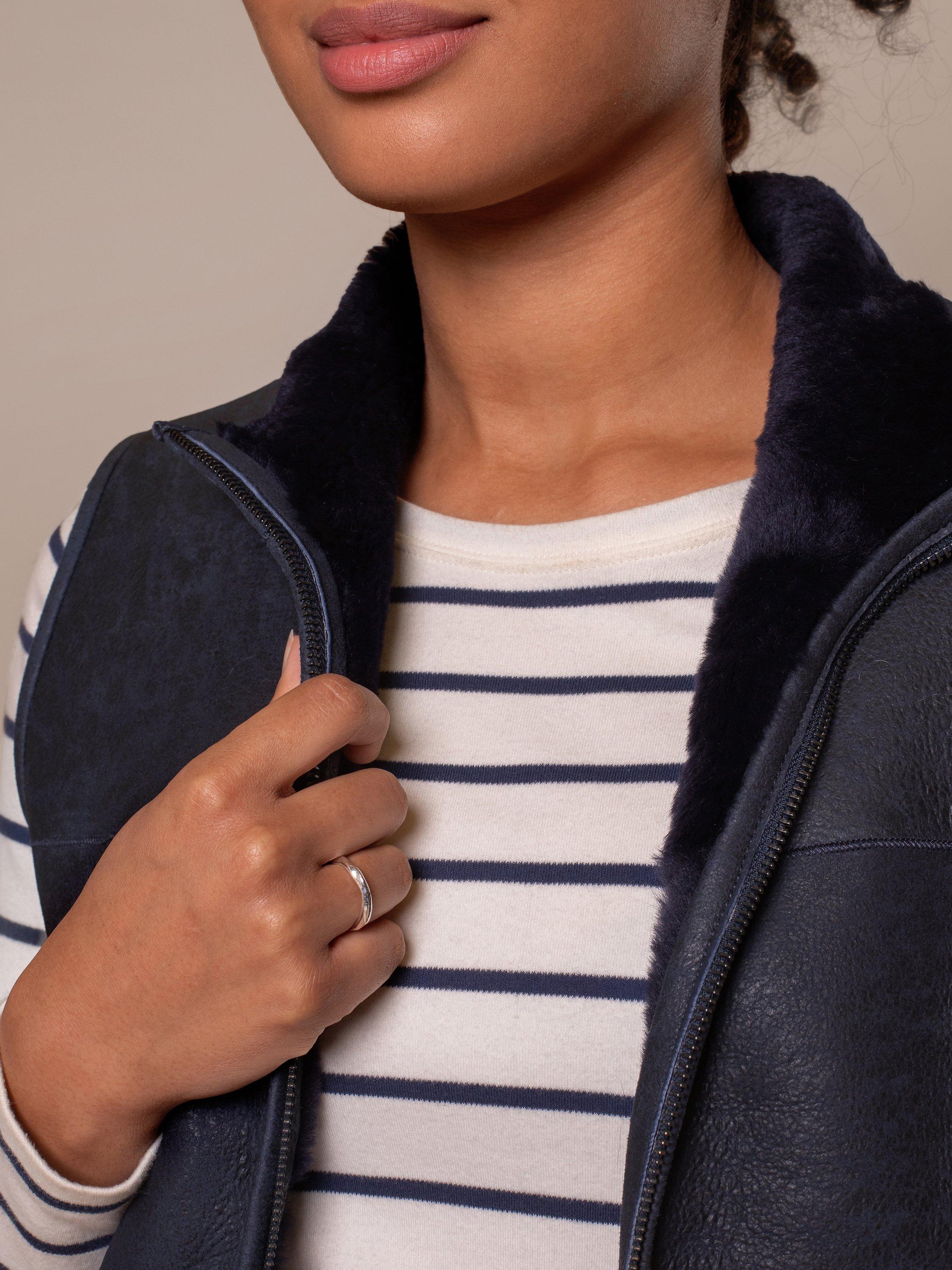 Product image 7 of 8, which shows Celtic & Co. Sheepskin Zip-Up Gilet, Sheepskin Bodywarmer, 8