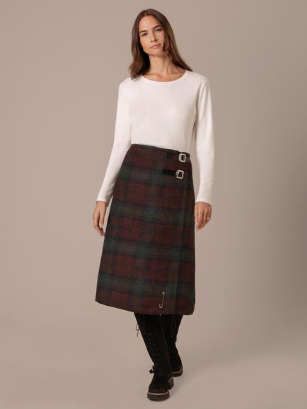 Celtic & Co. Celt Tartan Pure Wool Midi Kilt, Lindsay - view 2, Lindsay