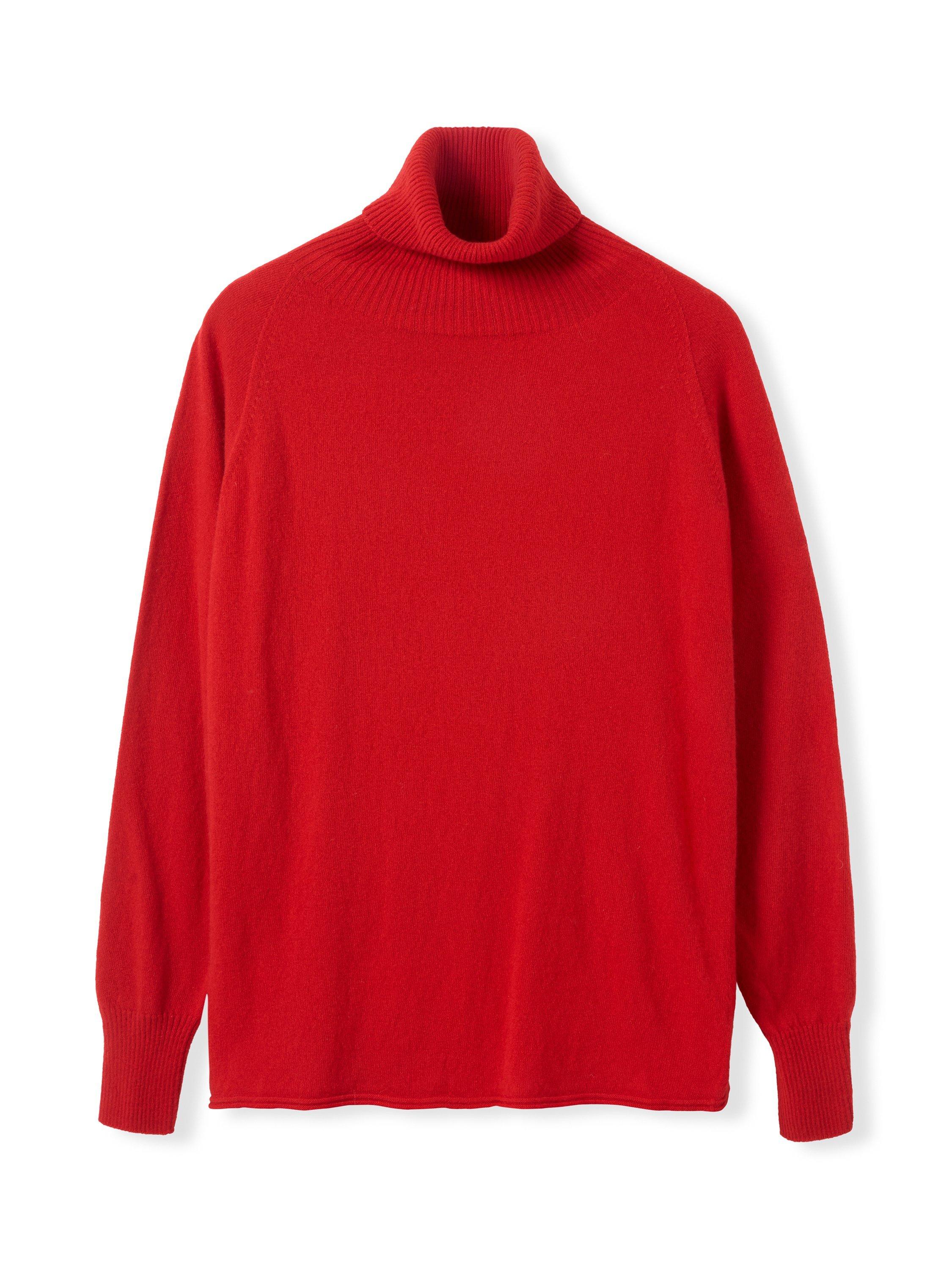 Product image 4 of 7, which shows Celtic & Co. Slouch Roll Neck Pure Wool Jumper, Garnet, XS