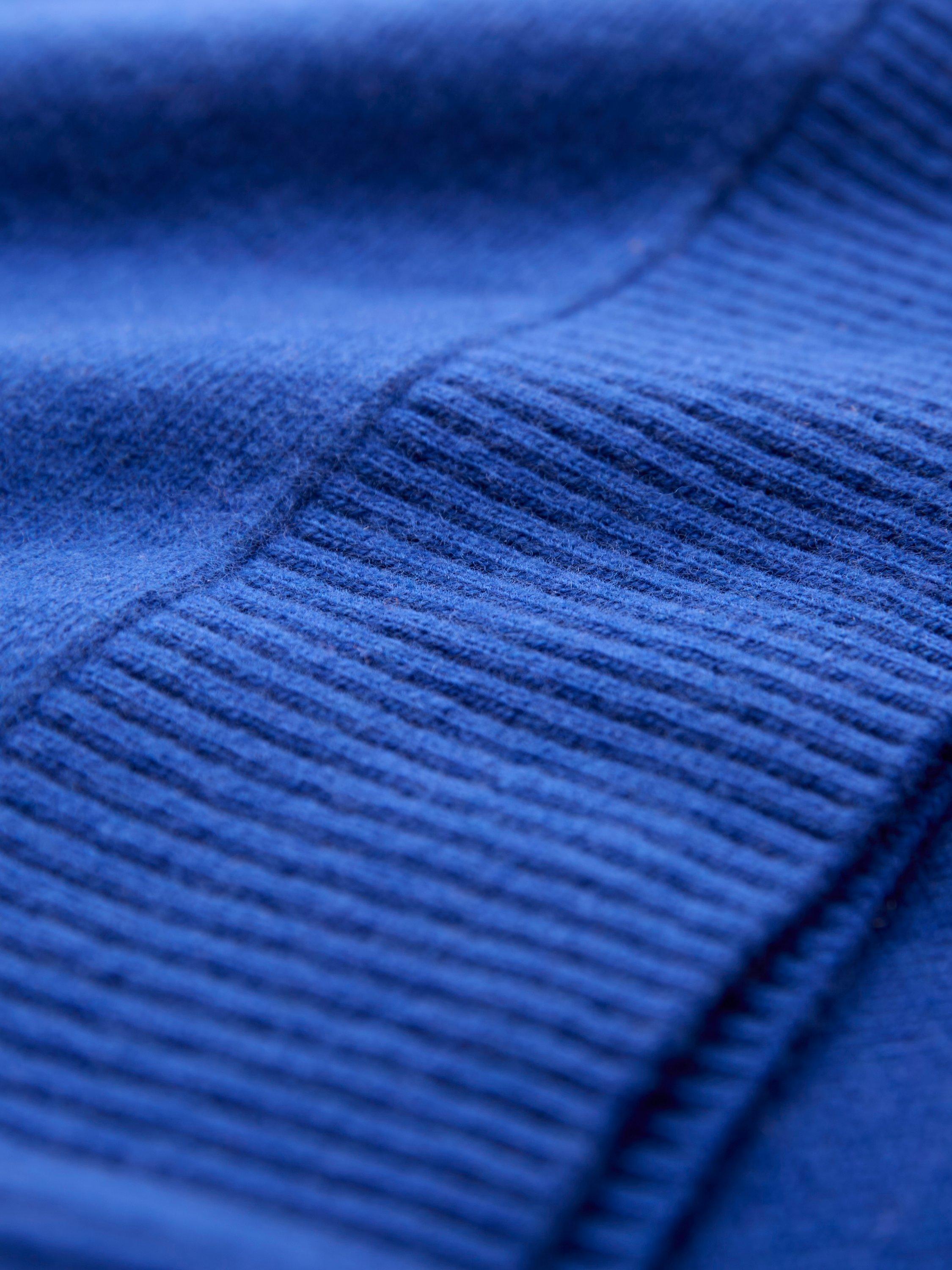 Product image 6 of 7, which shows Celtic & Co. Roll Neck Pure Wool Jumper, Lapis, XS