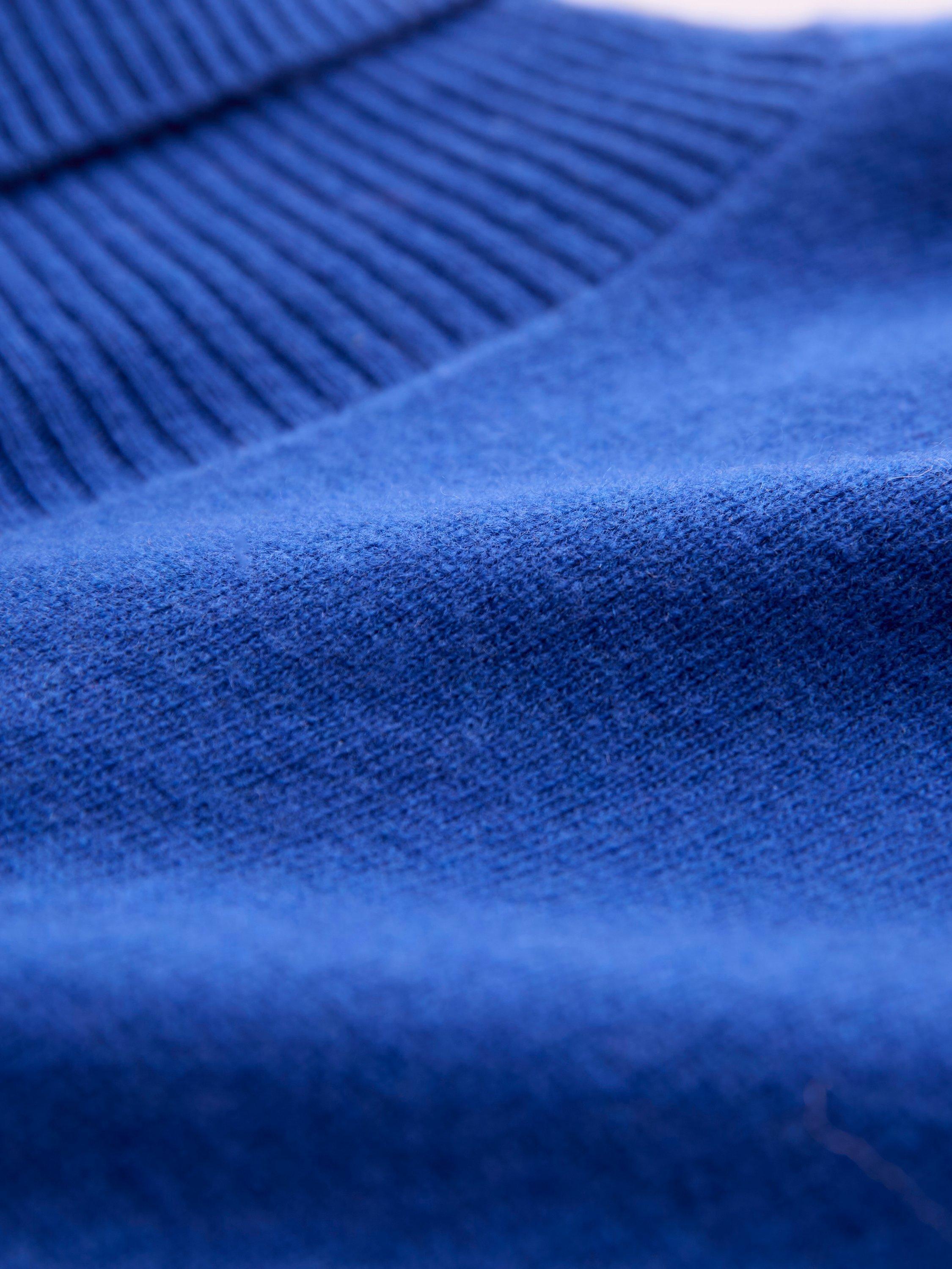 Product image 7 of 7, which shows Celtic & Co. Roll Neck Pure Wool Jumper, Lapis, XS