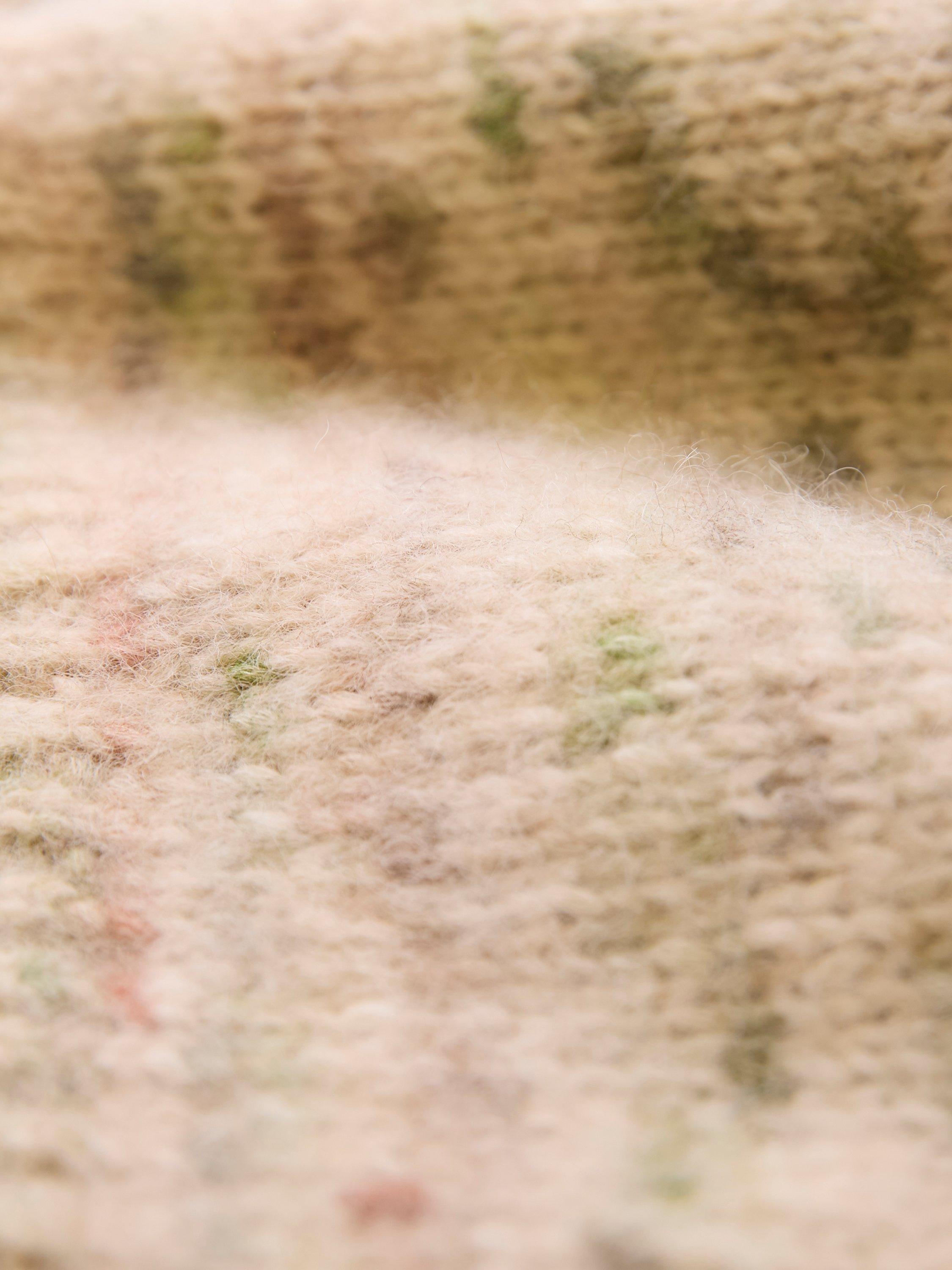 Product image 7 of 9, which shows Celtic & Co. Paint Drip Wool Rich Jumper, Oatmeal/Multi, XS