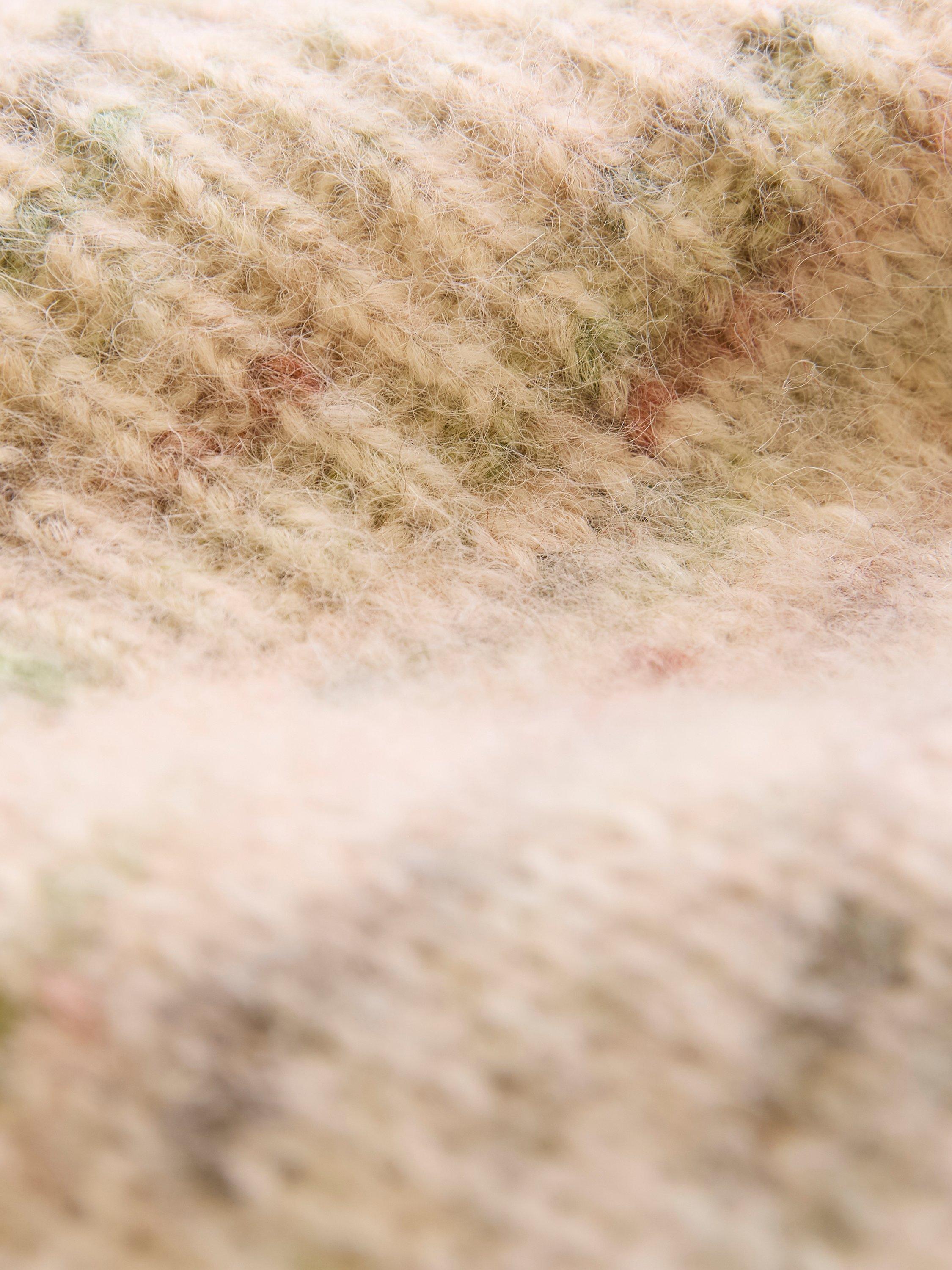 Product image 8 of 9, which shows Celtic & Co. Paint Drip Wool Rich Jumper, Oatmeal/Multi, XS