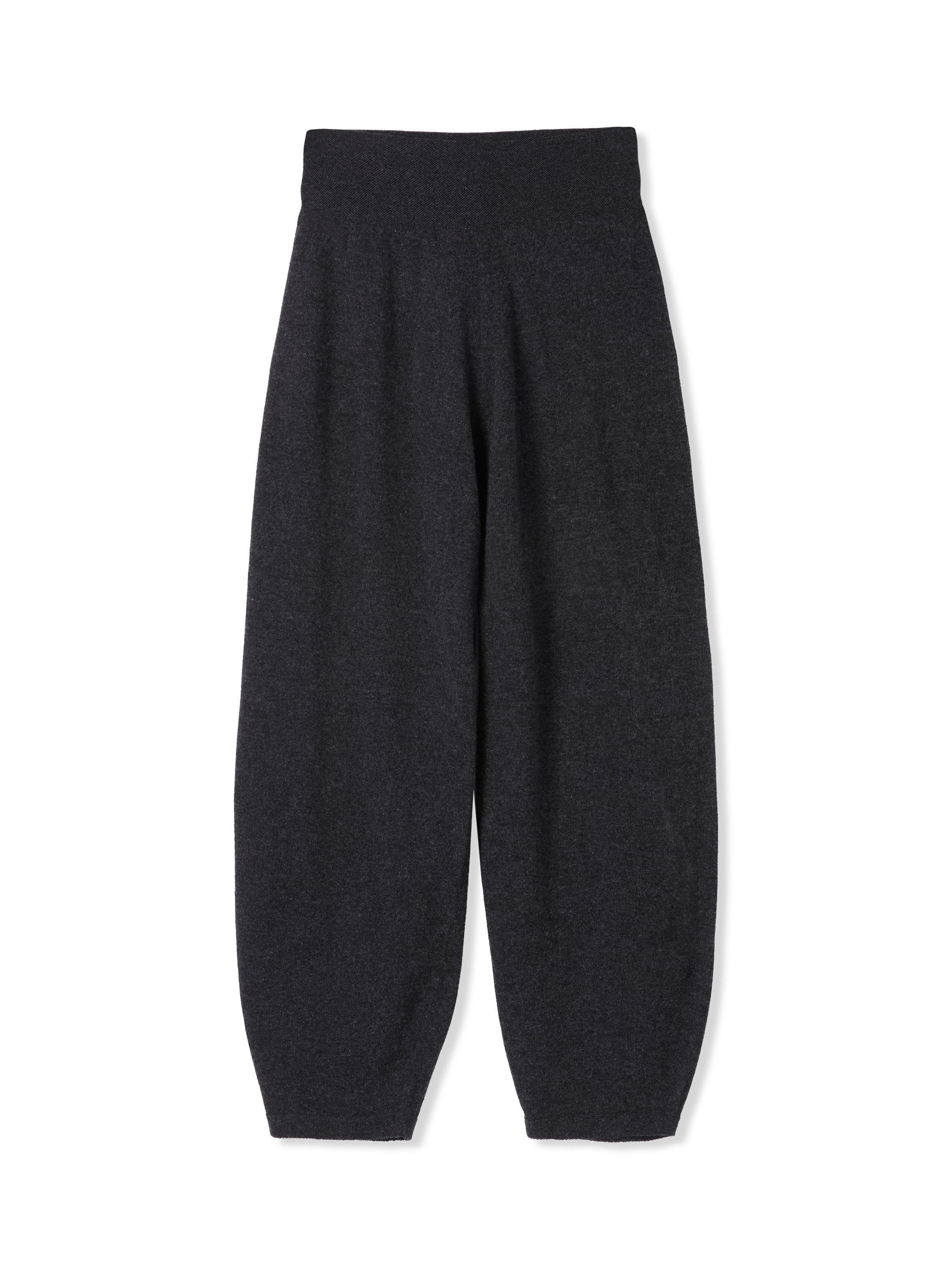 Product image 4 of 8, which shows Celtic & Co. Pure Wool Barrel Leg Lounge Trousers, Charcoal, XS