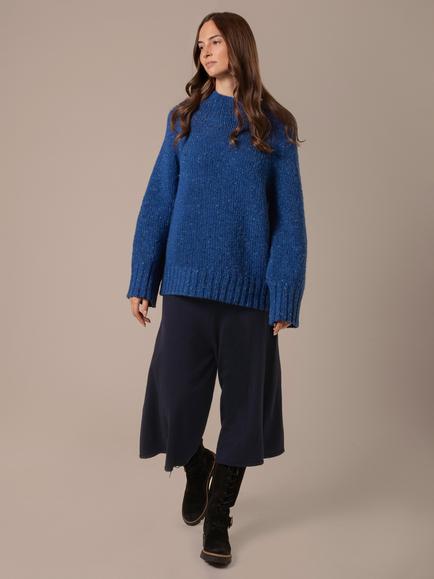 Celtic & Co. Pure Merino Wool Culottes, Navy - view 2, Navy