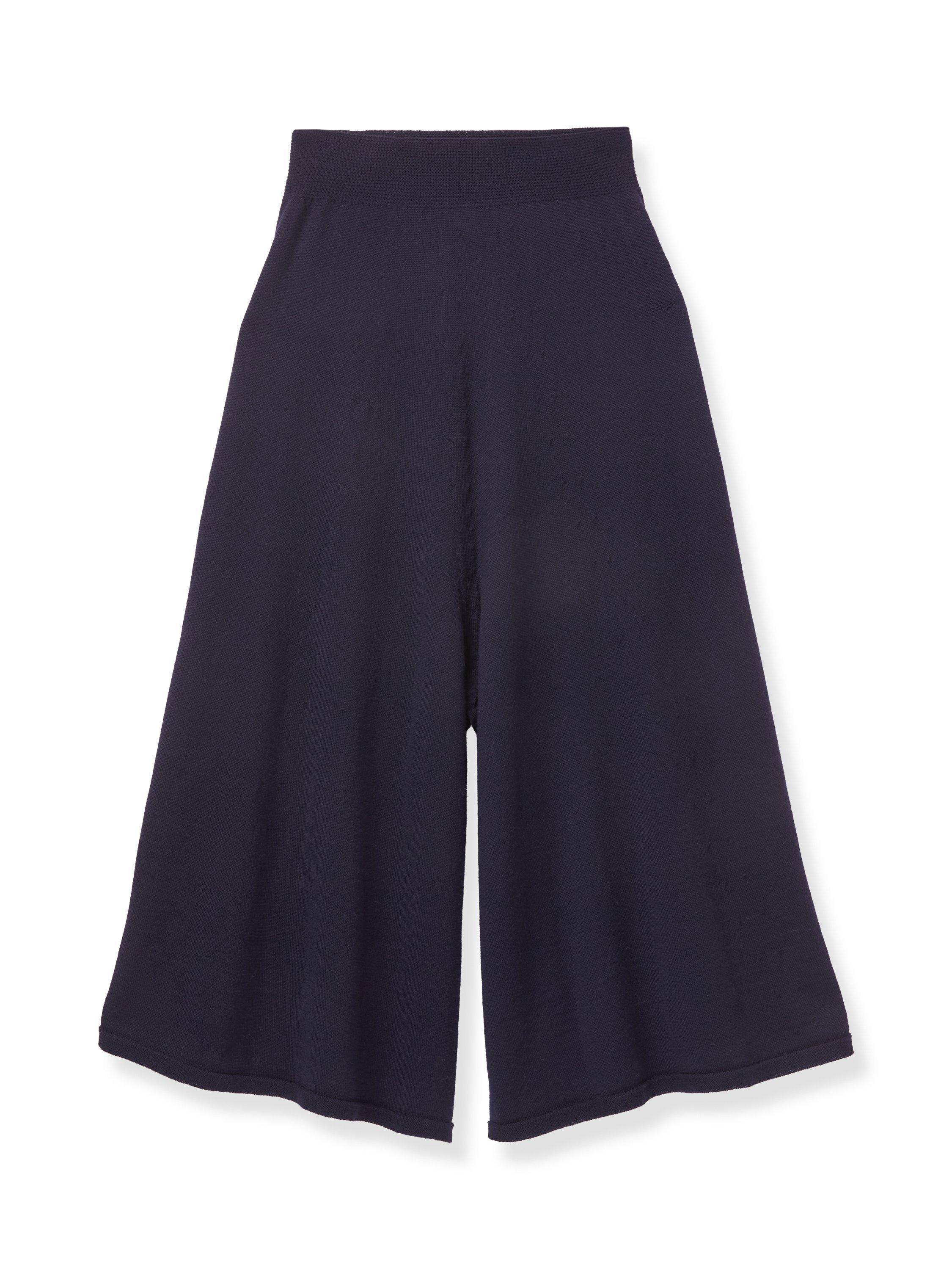 Product image 3 of 3, which shows Celtic & Co. Pure Merino Wool Culottes, Navy, XS
