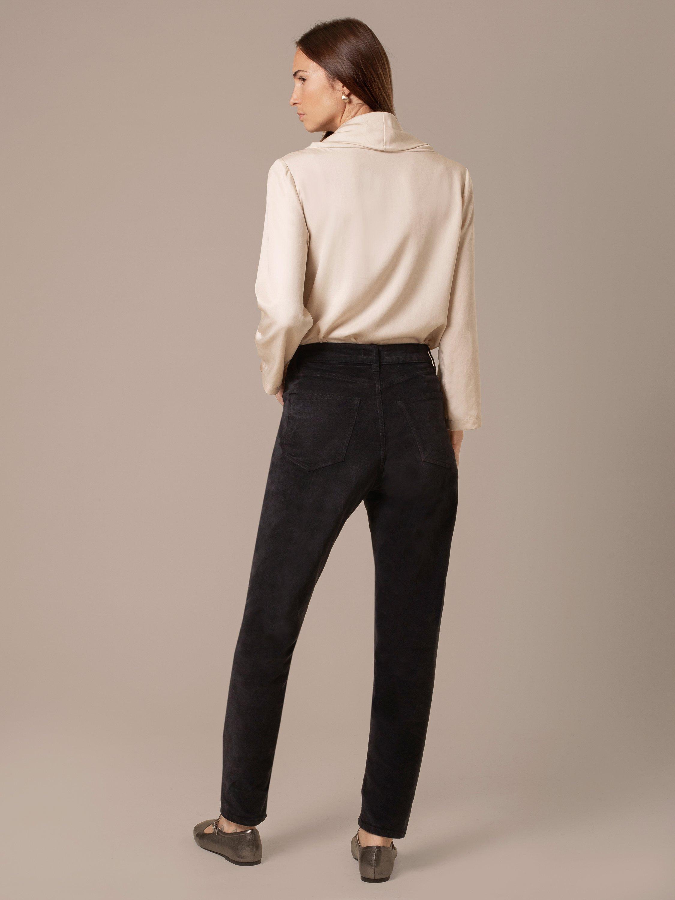 Product image 2 of 9, which shows Celtic & Co. Slim Straight Leg Trousers, Charcoal, 8