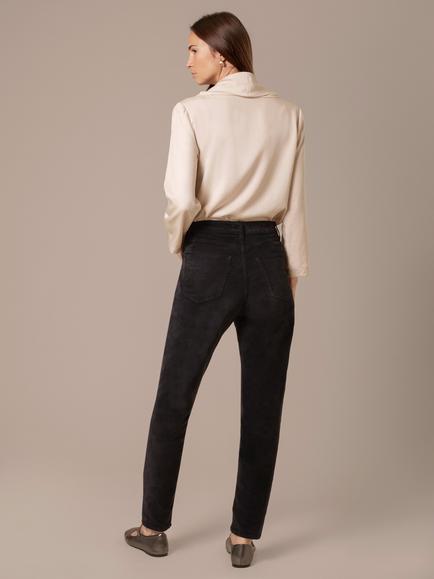 Celtic & Co. Slim Straight Leg Trousers, Charcoal - view 2, Charcoal