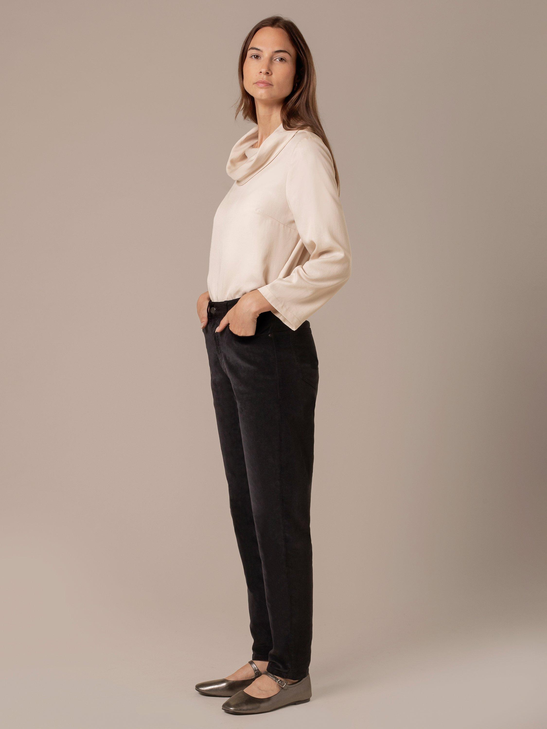 Product image 3 of 9, which shows Celtic & Co. Slim Straight Leg Trousers, Charcoal, 8