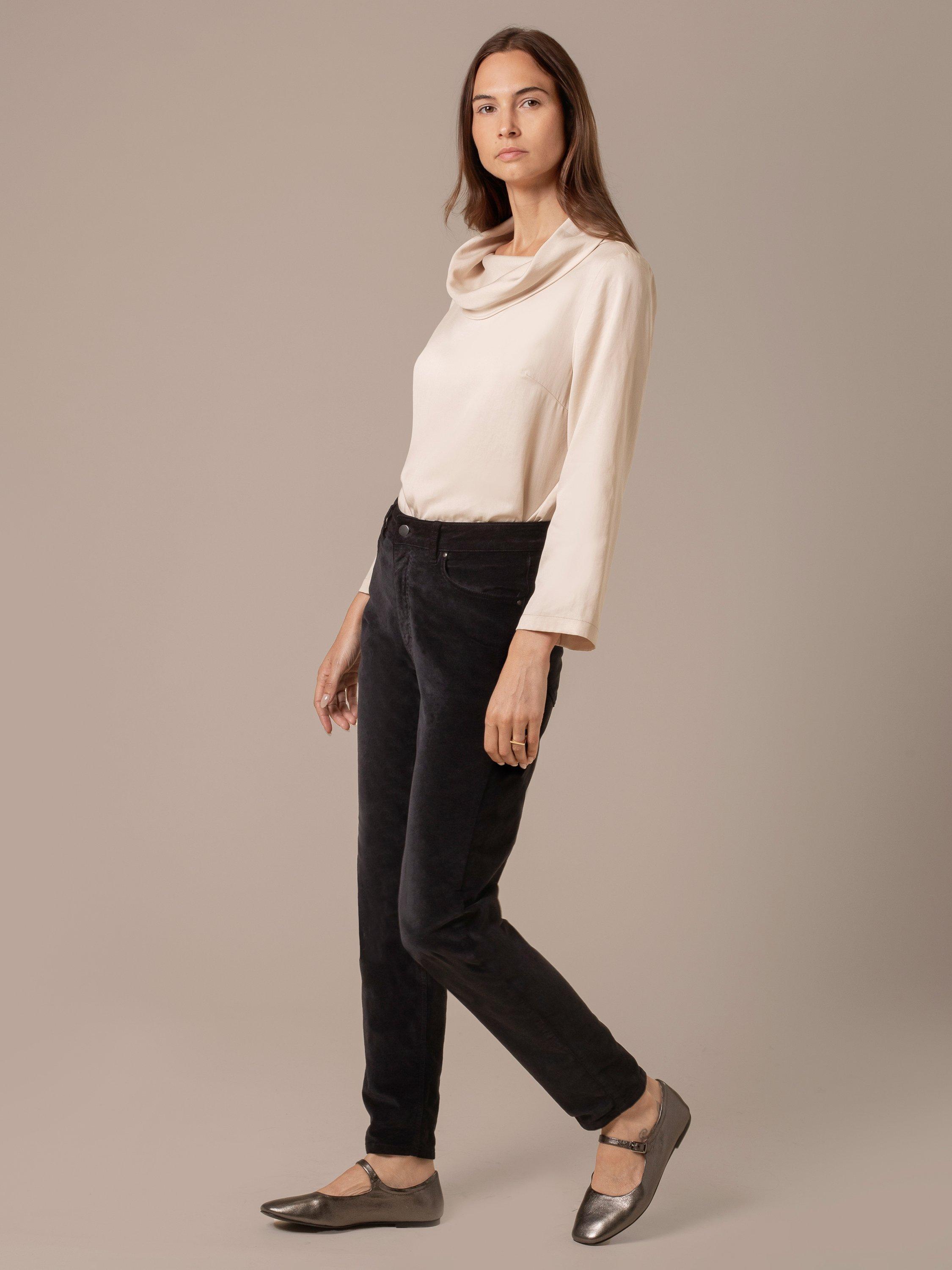 Product image 4 of 9, which shows Celtic & Co. Slim Straight Leg Trousers, Charcoal, 8