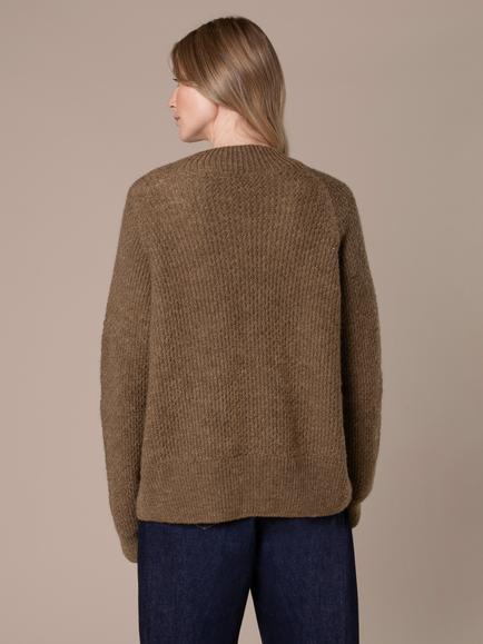 Celtic & Co. Button Through Wool Cardigan - view 2, Walnut