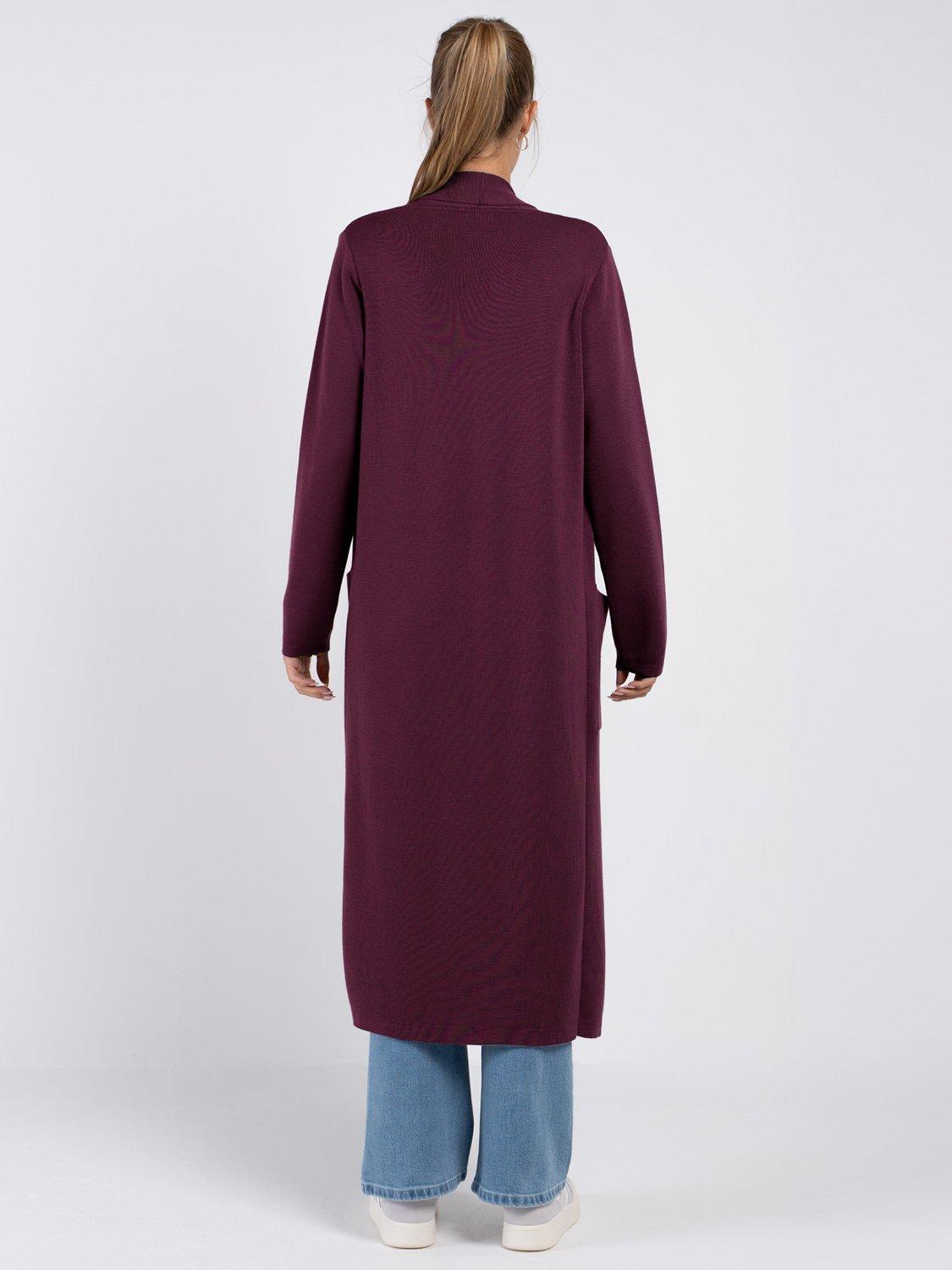 Product image 2 of 5, which shows Celtic & Co. Seraphina Longline Pure Wool Cardigan, Java, 8