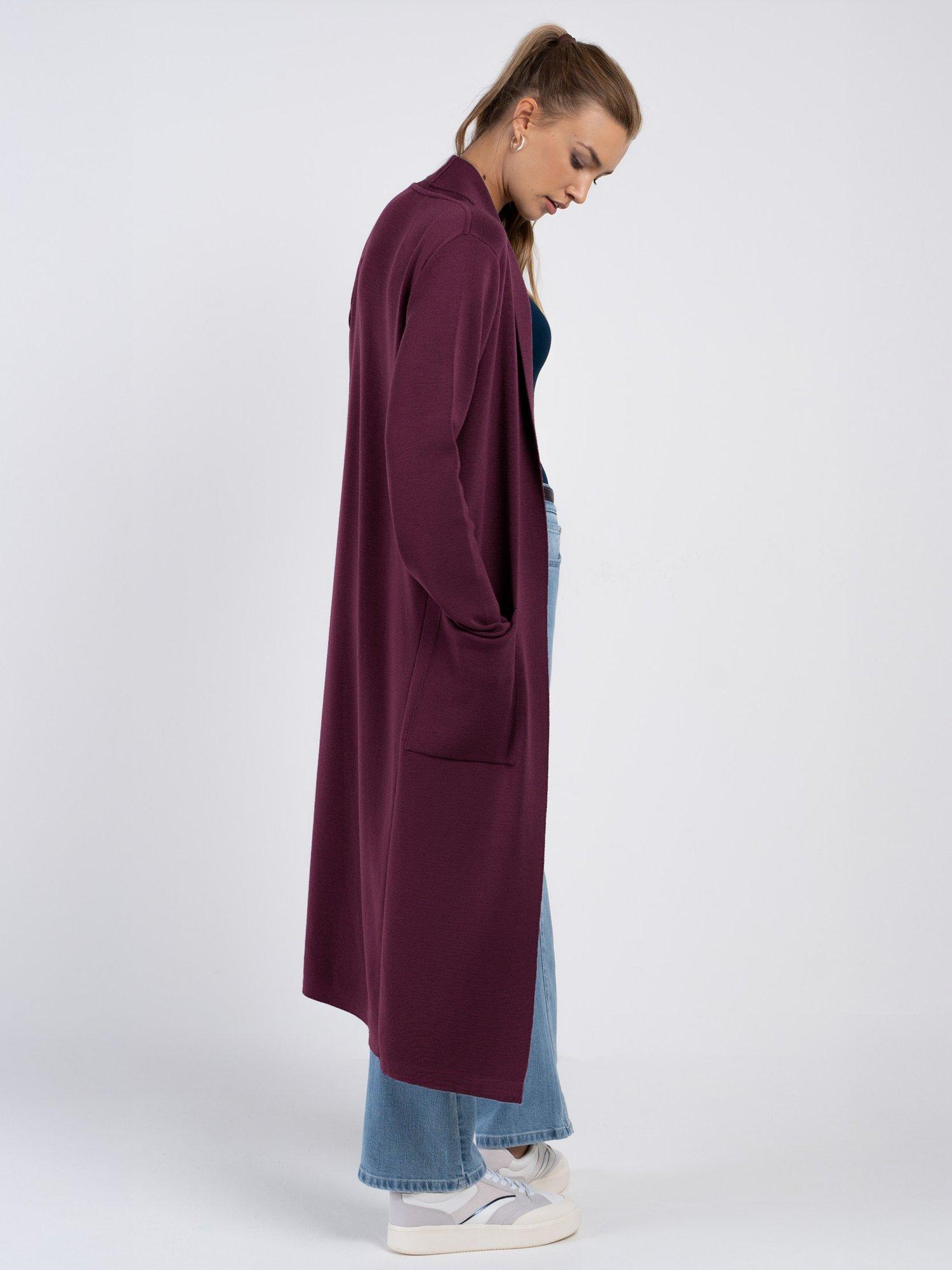 Product image 3 of 5, which shows Celtic & Co. Seraphina Longline Pure Wool Cardigan, Java, 8