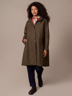 Celtic & Co. Longline Pleated Back Coat, Khaki