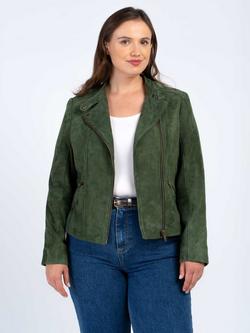 Celtic & Co. The Hudson Suede Jacket - view 2, Dark Olive