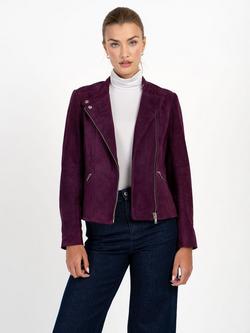 Celtic & Co. The Hudson Suede Jacket, Cassis