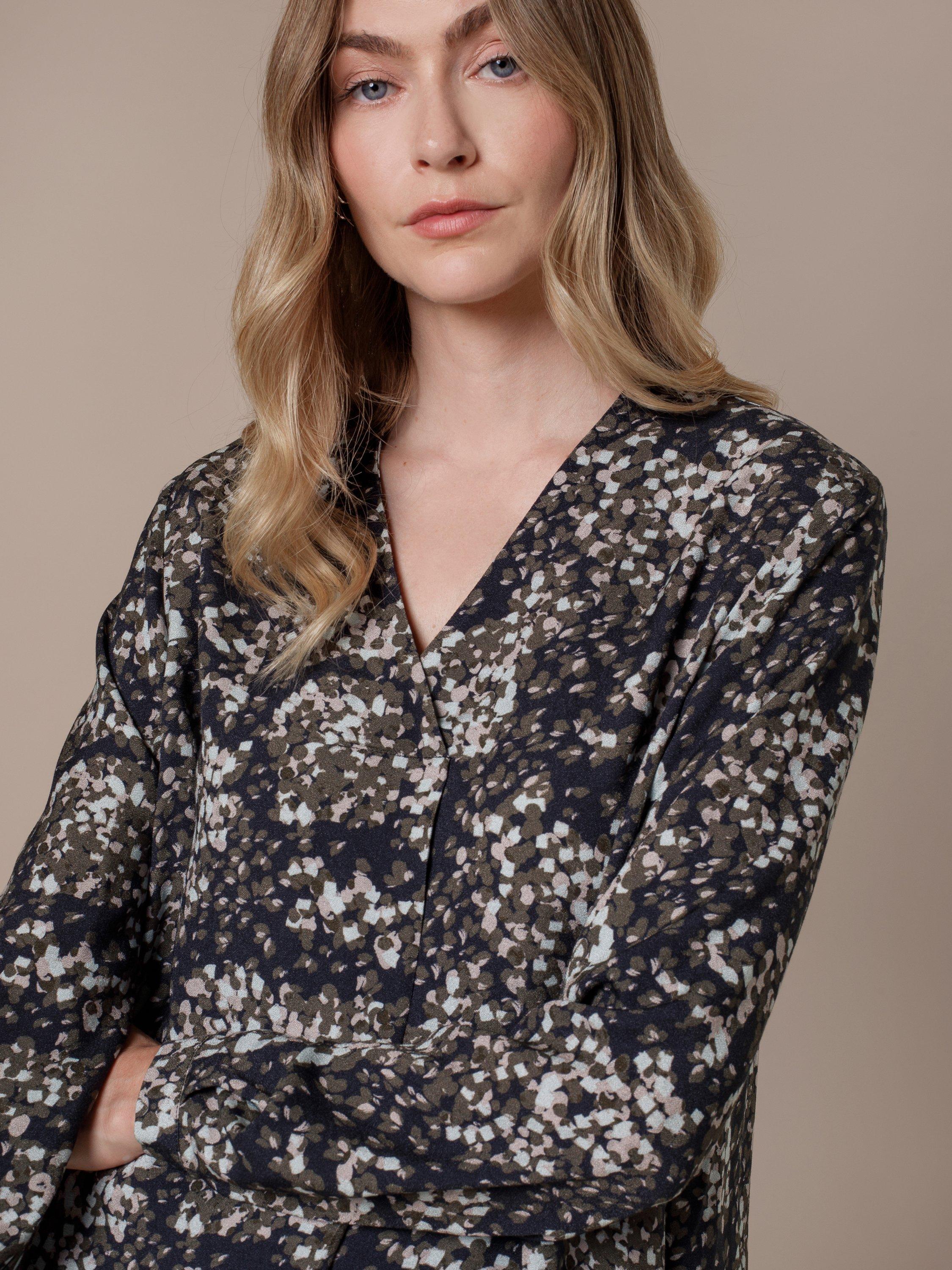 Product image 3 of 6, which shows Celtic & Co. Pleated Detail Knee Length Dress, Multi, 8