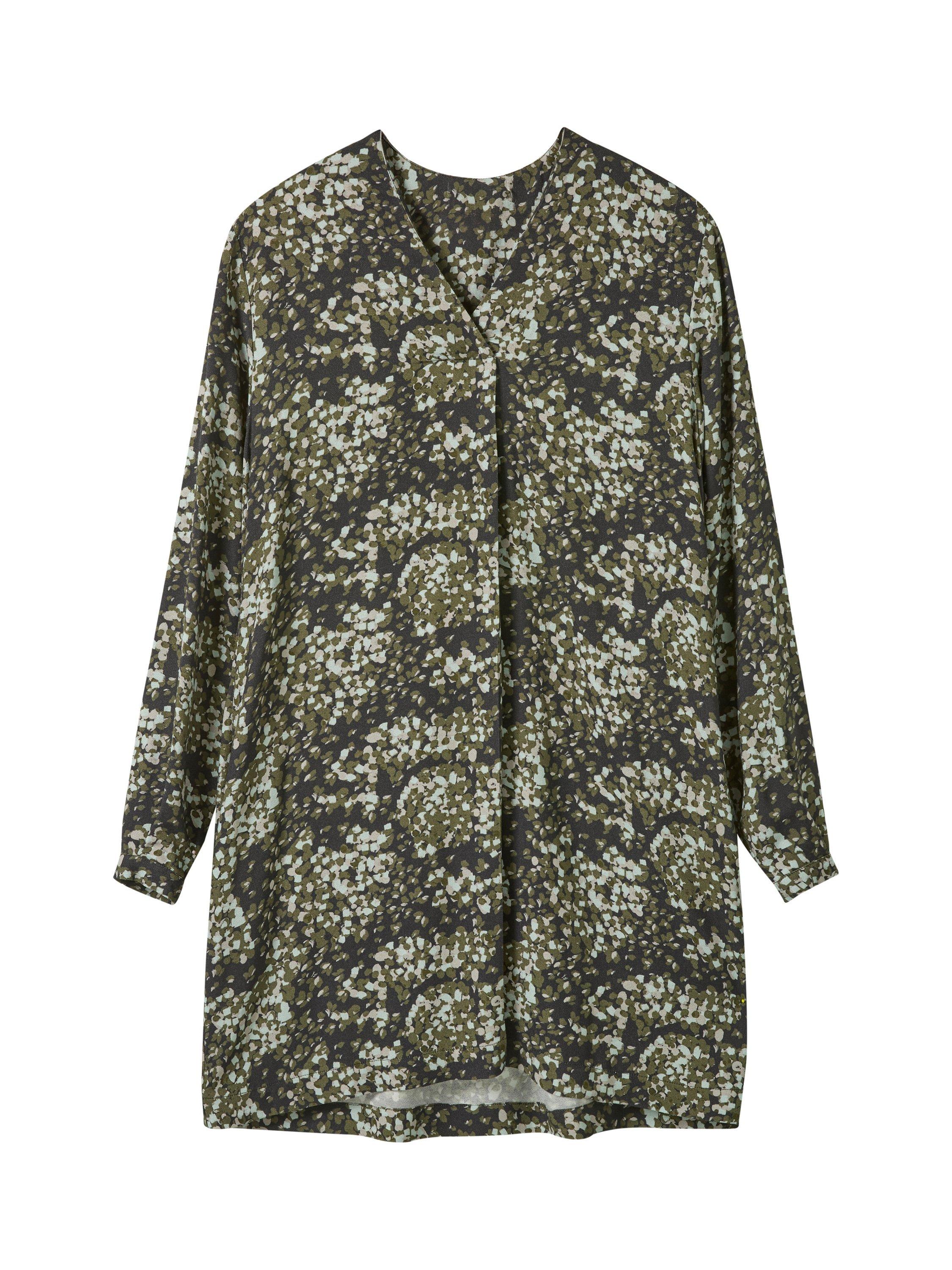 Product image 4 of 6, which shows Celtic & Co. Pleated Detail Knee Length Dress, Multi, 8