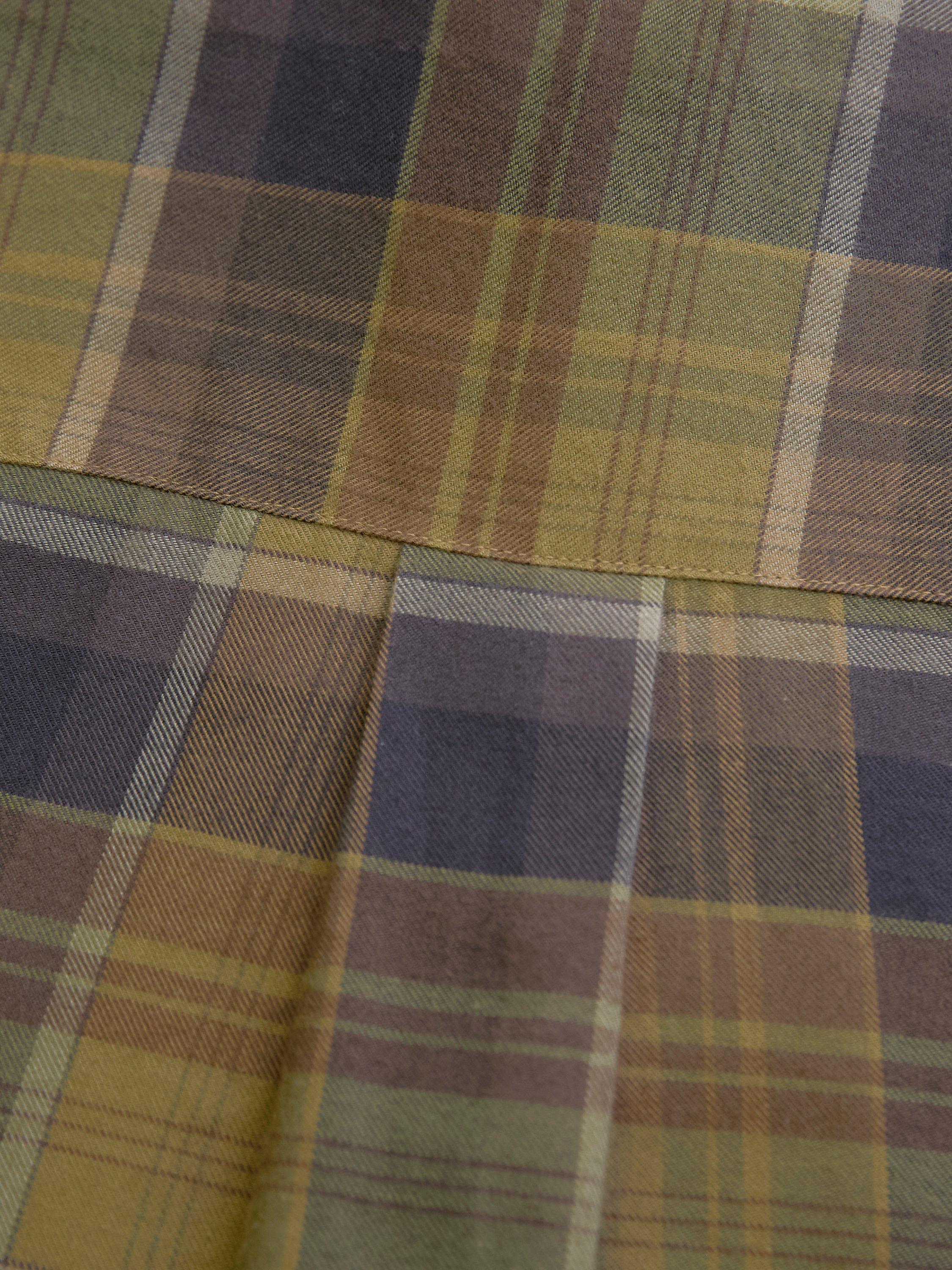 Product image 7 of 9, which shows Celtic & Co. Check Collared Shirt Dress, Olive/Multi, 8